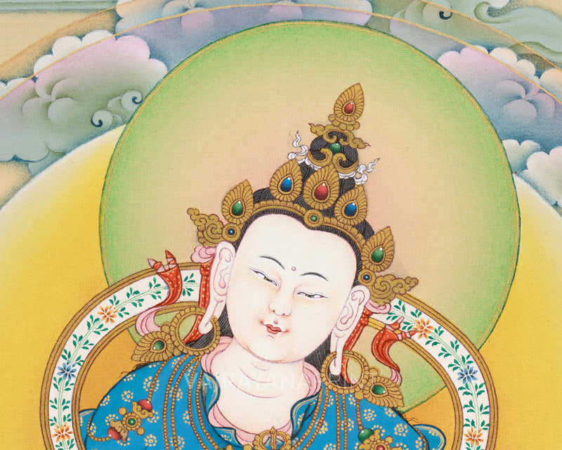 The Supreme Buddha, Vajrasattva Thangka Print | Bodhisattva of Purification