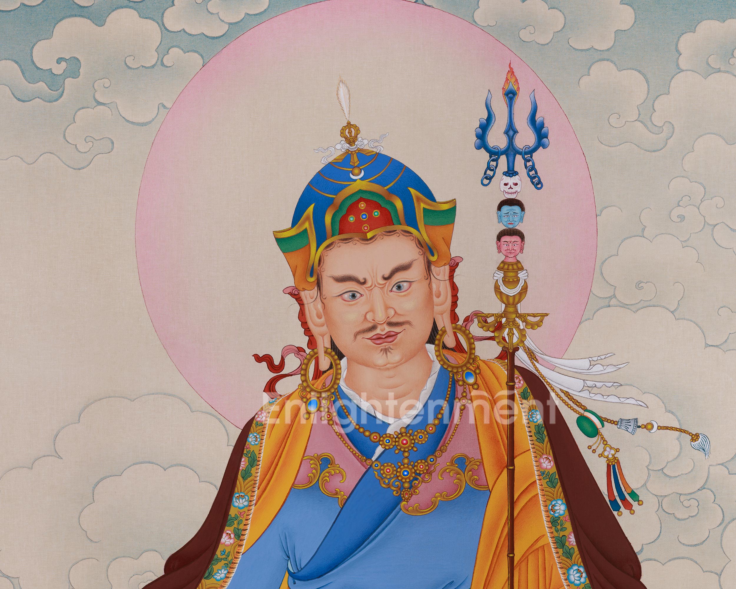Religious Thangka Of Guru Rinpoche | Padmasambhava | Spiritual Art