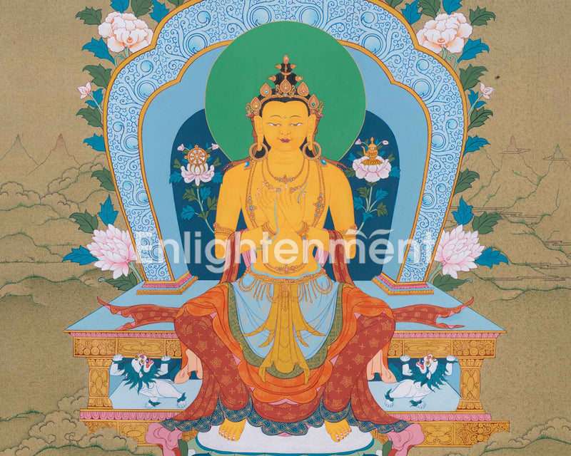 Maitreya Buddha Thangka Art | Guidance Towards Enlightenment and Compassion