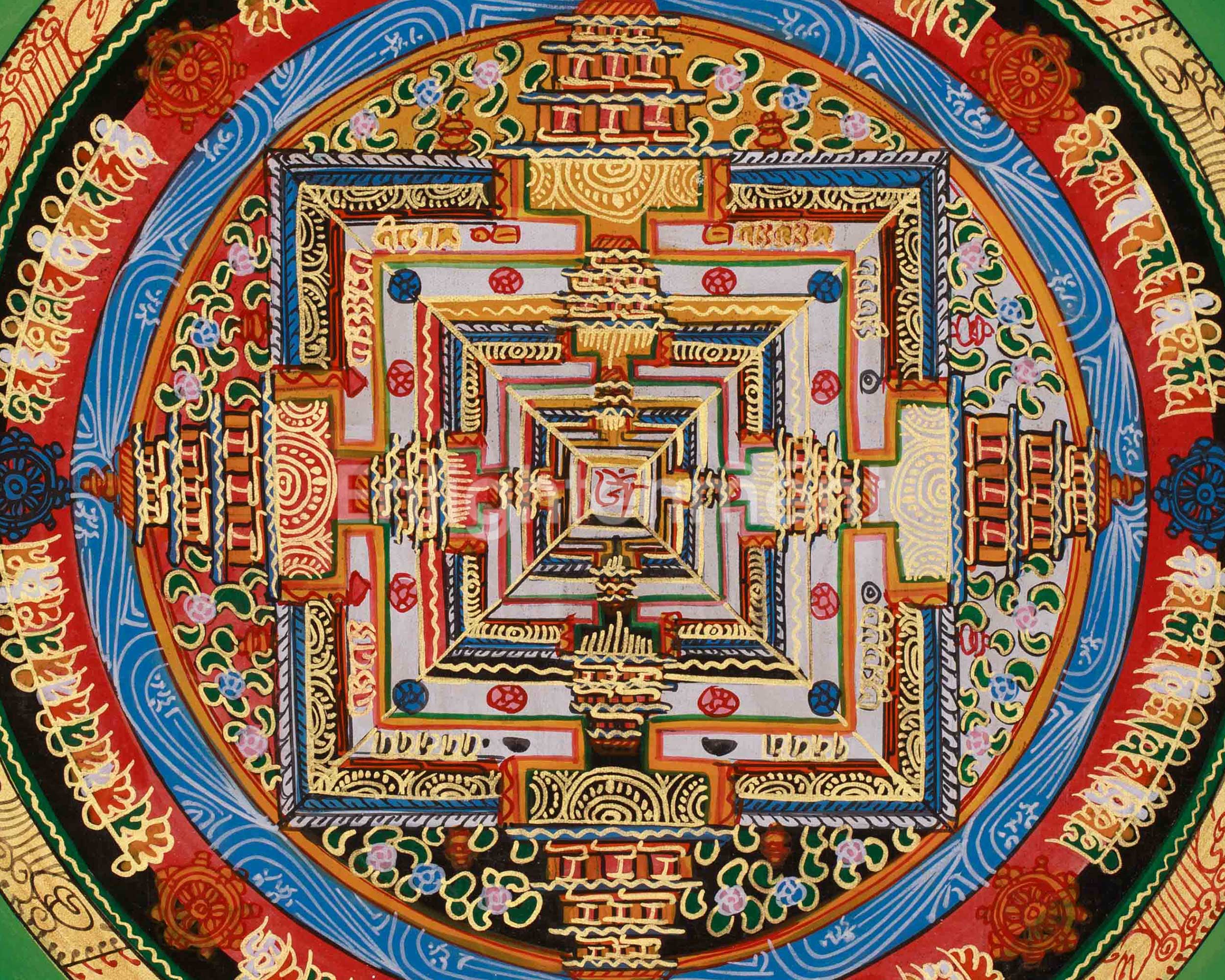 Hand-Painted Meditation Kalachakra Mandala | Wisdom, Balance, and Inner Awakening