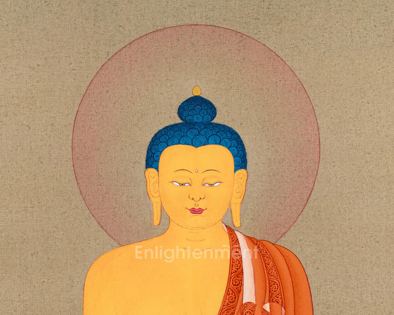 Dhyani Buddha Shakyamuni Meditation Thangka | Tibetan Buddhist Artwork