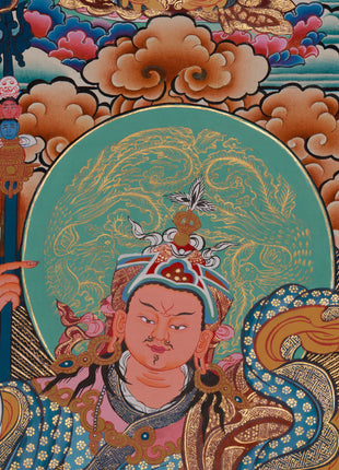 Standing Guru Rinpoche Thangka | Embodiment of Wisdom, Power, and Protection