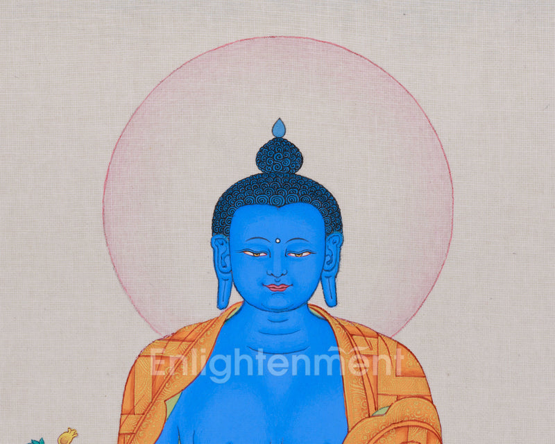 Tibetan Bhaisajyaguru Thangka | Symbol of Healing and Compassion