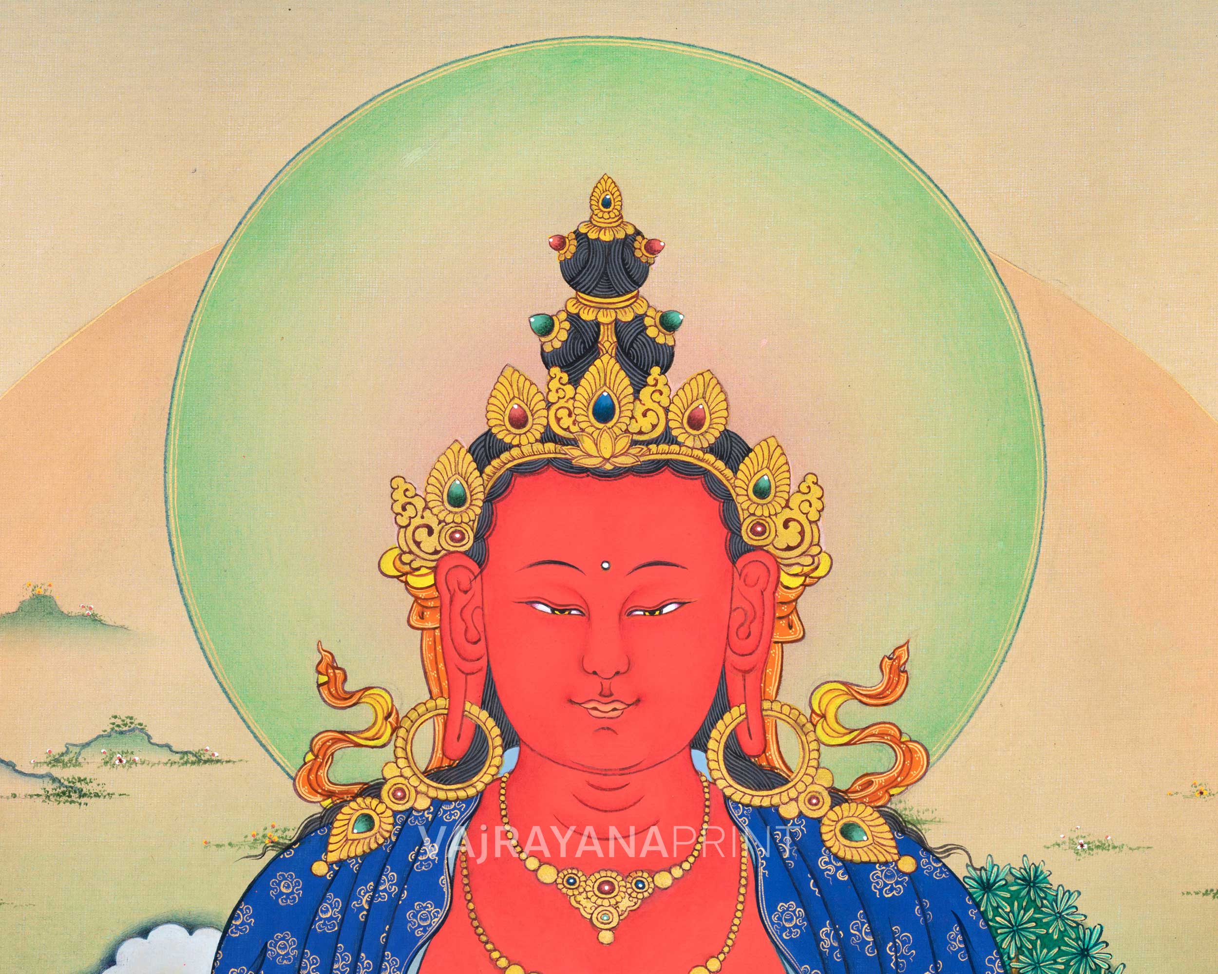 Amitayus-White Tara- Namgyalma Three Thangka Set