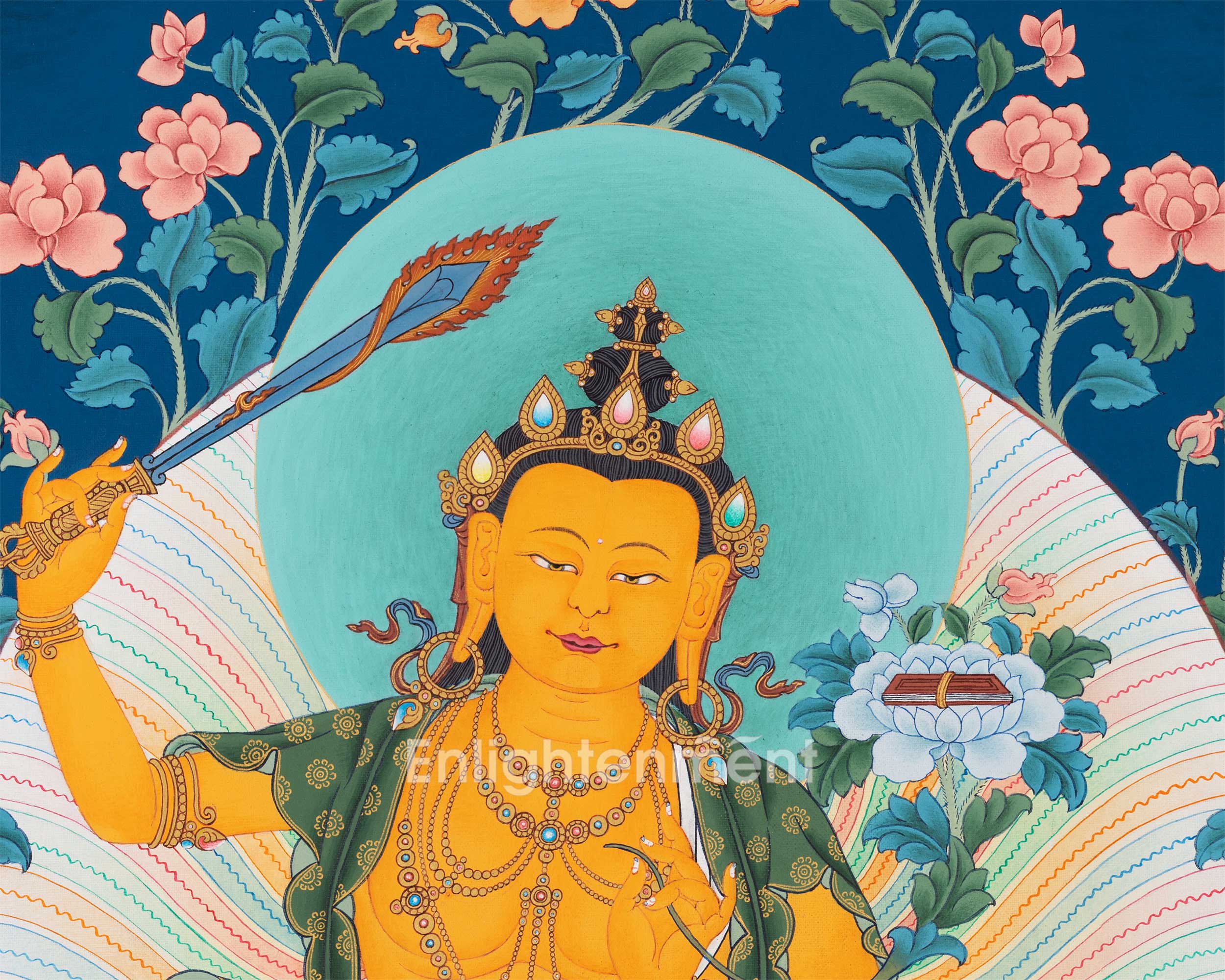 Unique Thangka of Manjushri Buddha