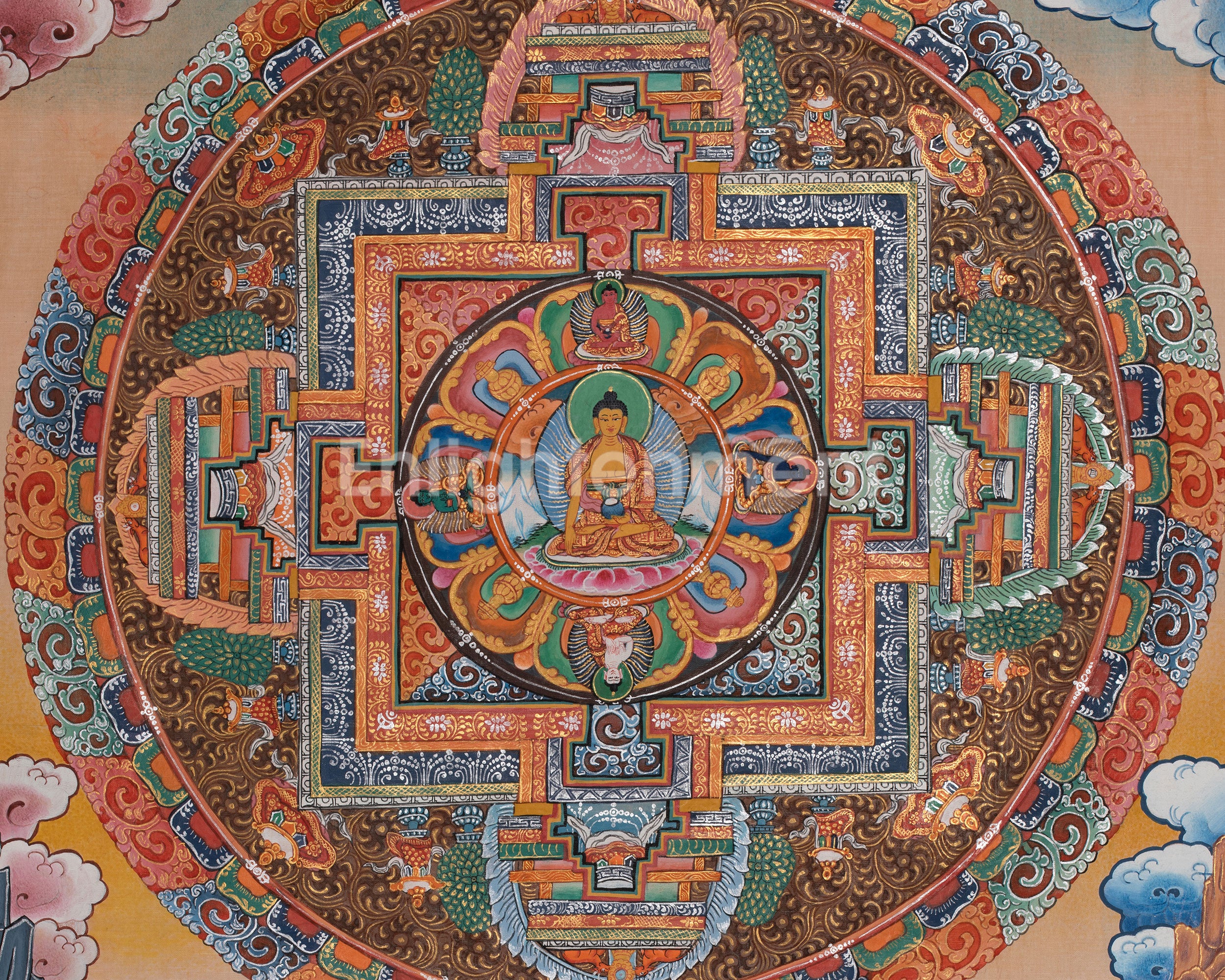 Colorful Mandala Thangka | Unique Tibetan Thanka