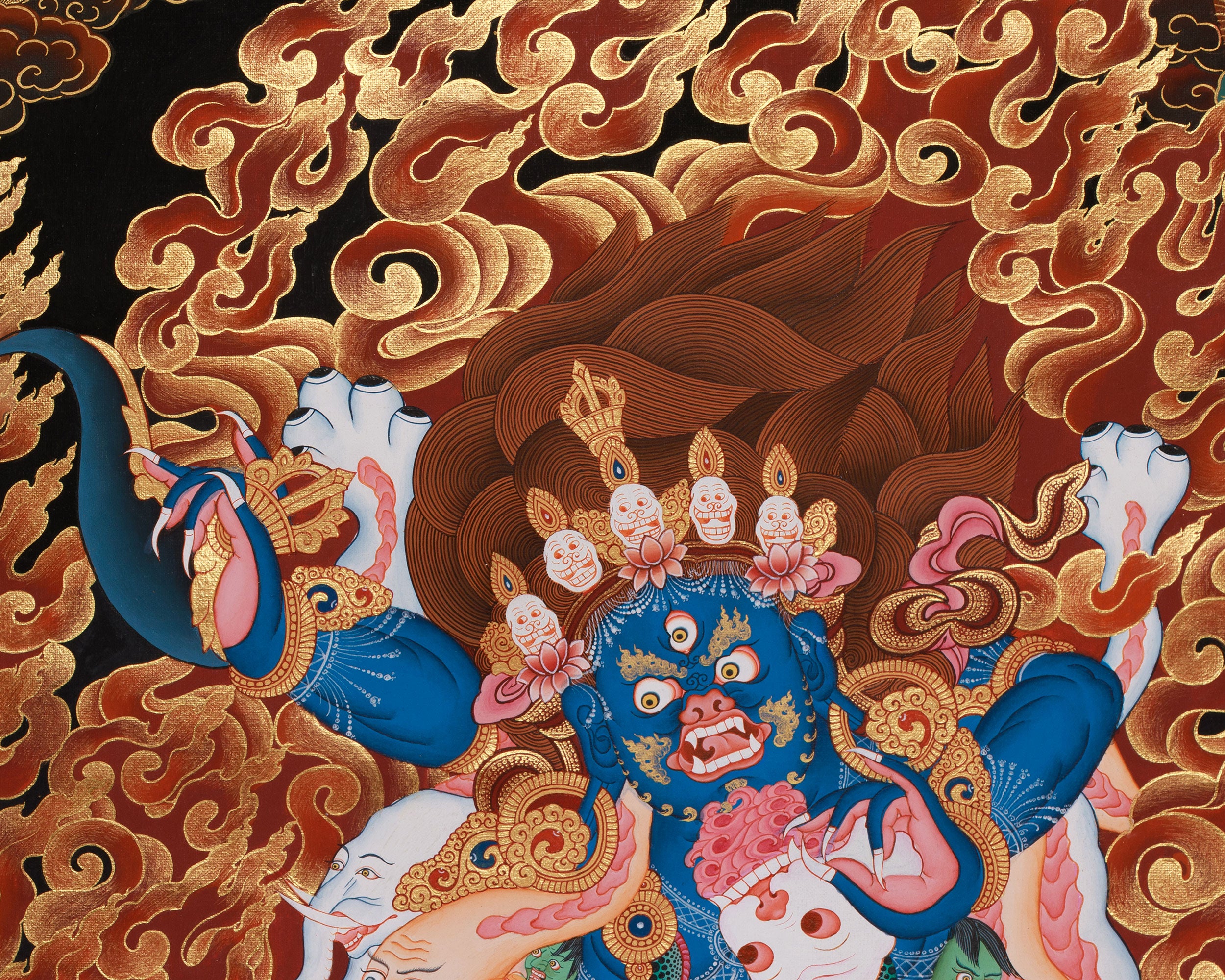 Fierce Yama Dharmaraja | Wrathful Dharma Protector and Lord of Death in Tibetan Buddhist Tradition