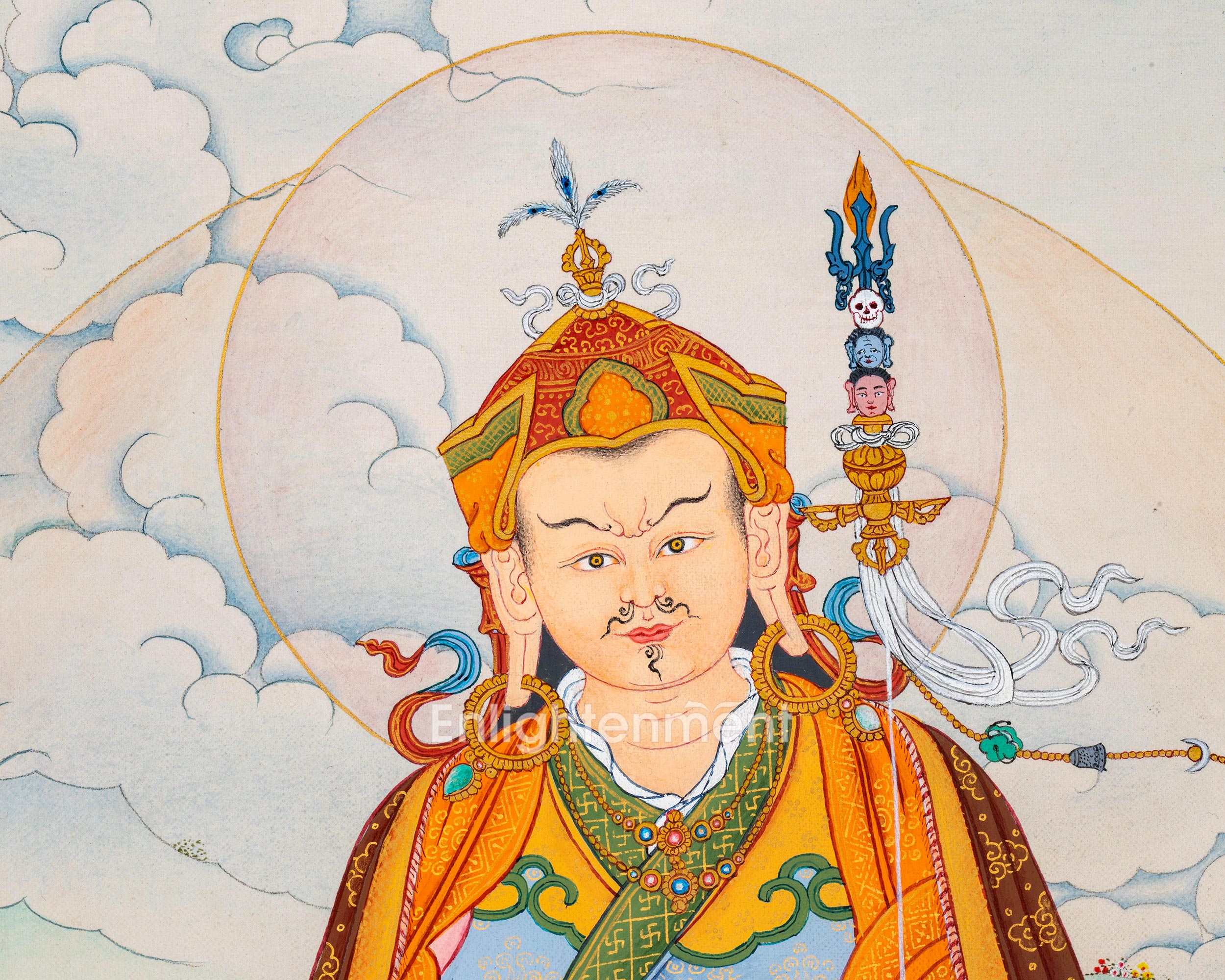 Surreal Lotus master Guru Padmasambhava Thangka
