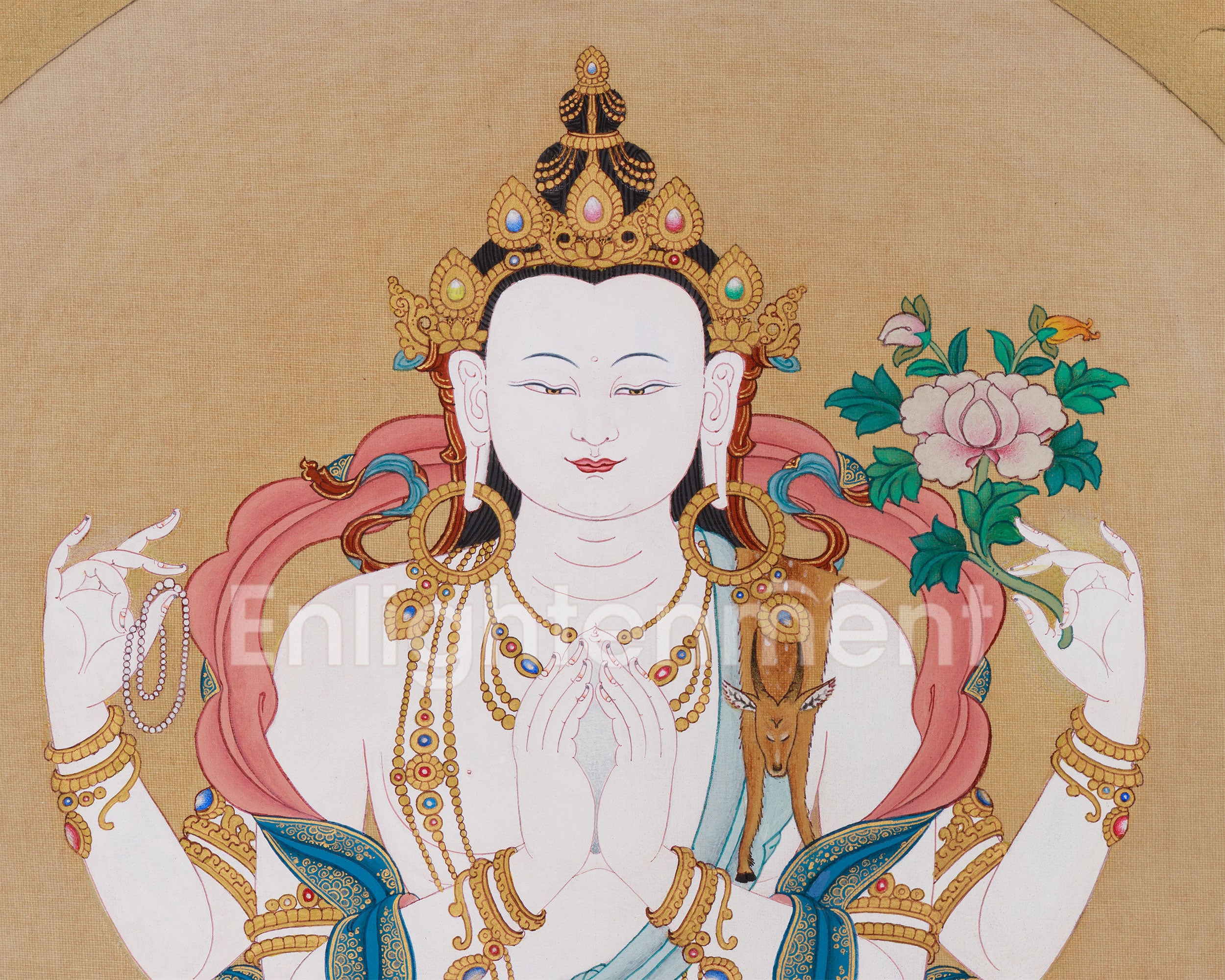 Compassion Buddha Avalokiteshvara Thangka | A Sacred Masterpiece of Infinite Mercy