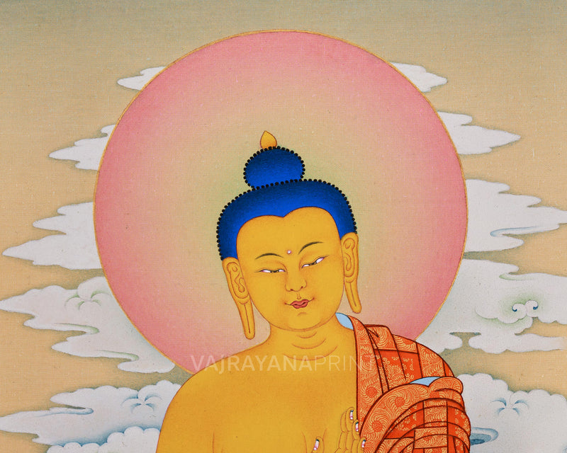 Buddha Shakyamuni Canvas Print | Sacred Art of the Enlightened One | Tibetan Buddhist Wall Decor