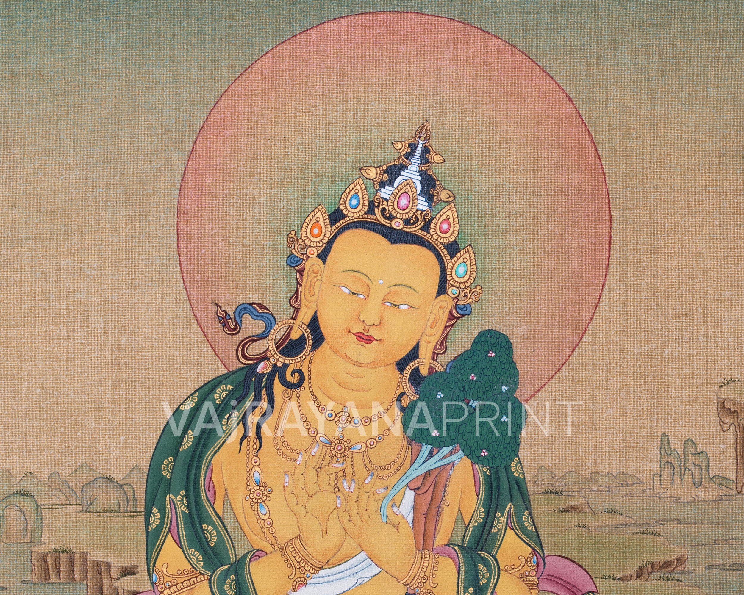 Maitreya Buddha Thangka Print | Wisdom and Universal Love