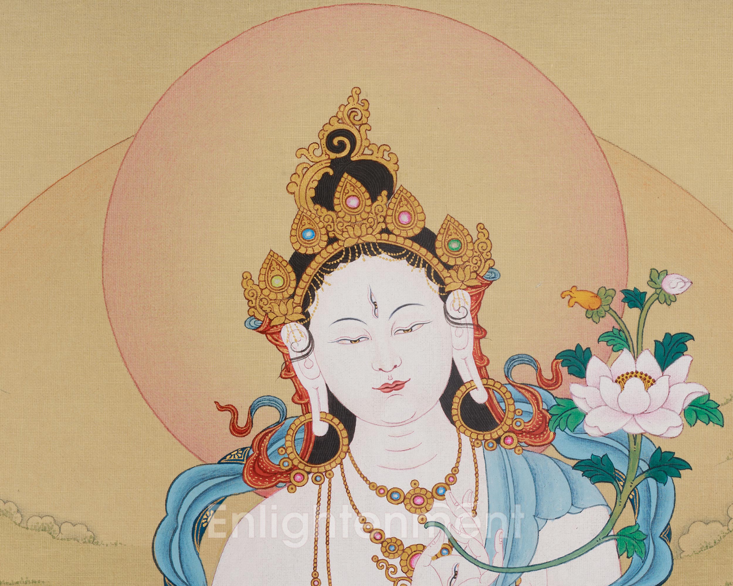 Long Life Deity White Tara Goddess Art | The Embodiment of Compassion