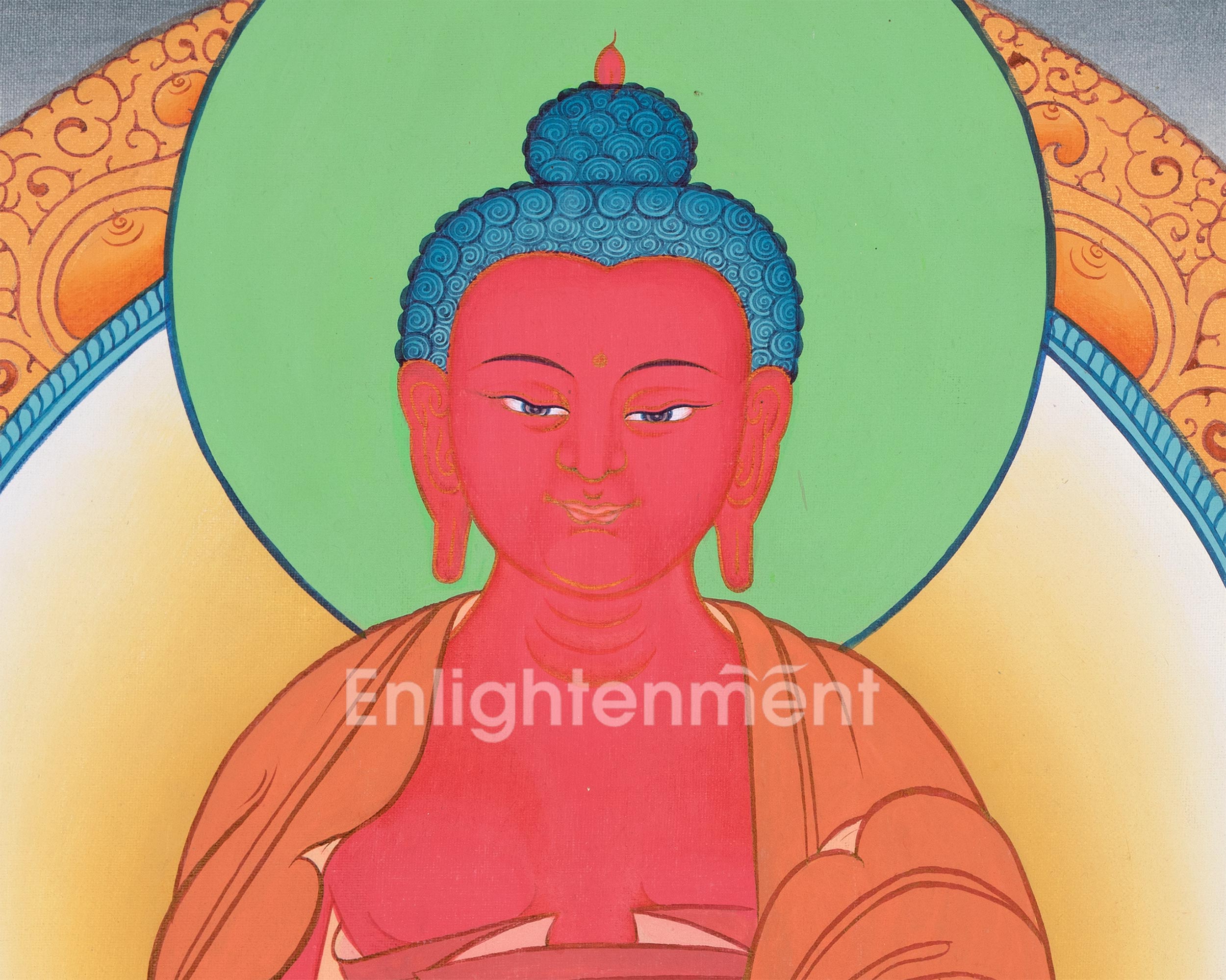 Hand-Painted Amitabha Buddha Thangka | The Buddha of Infinite Light