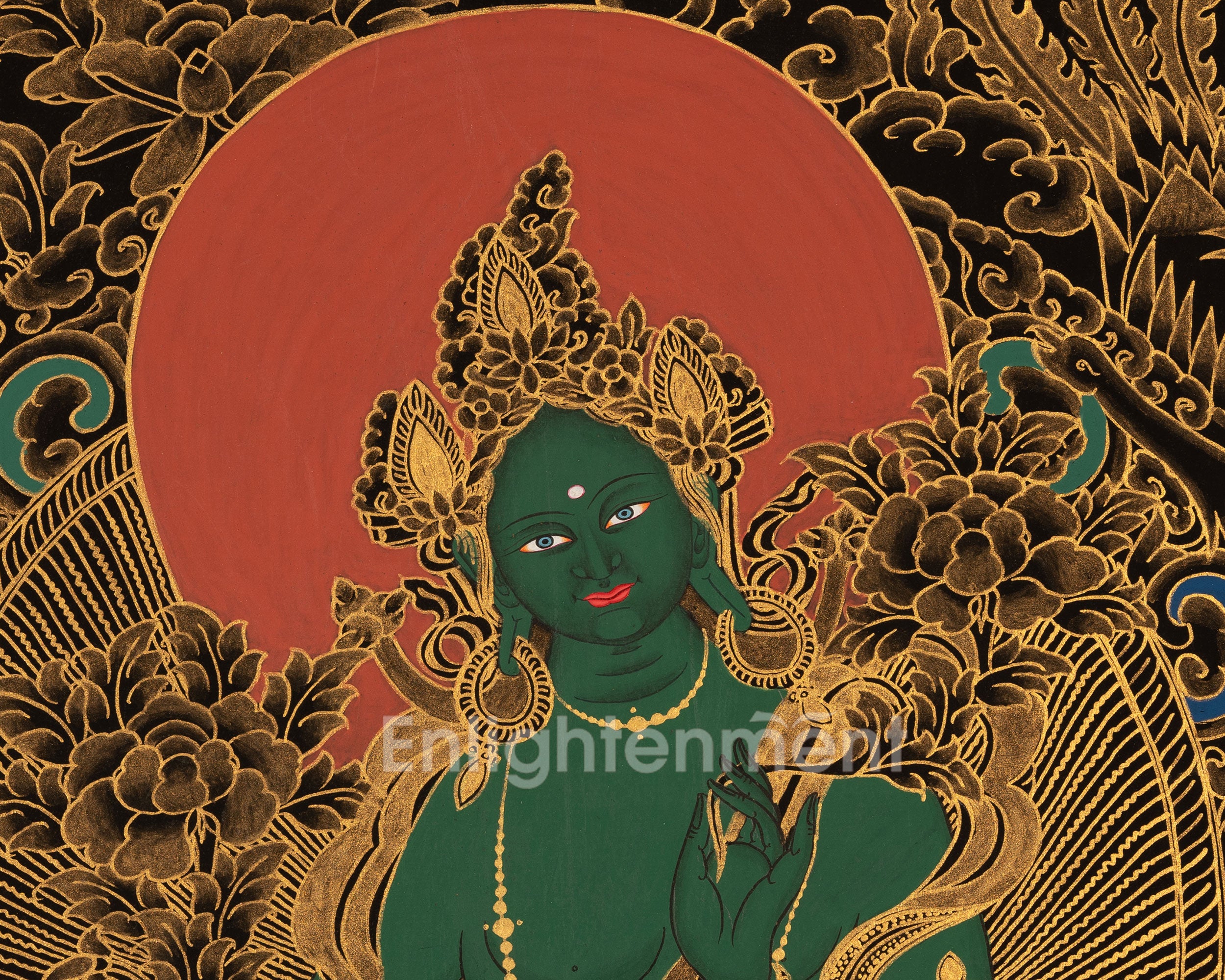 Green Tara Thangka | Healing Tara Painting | Wall Decors