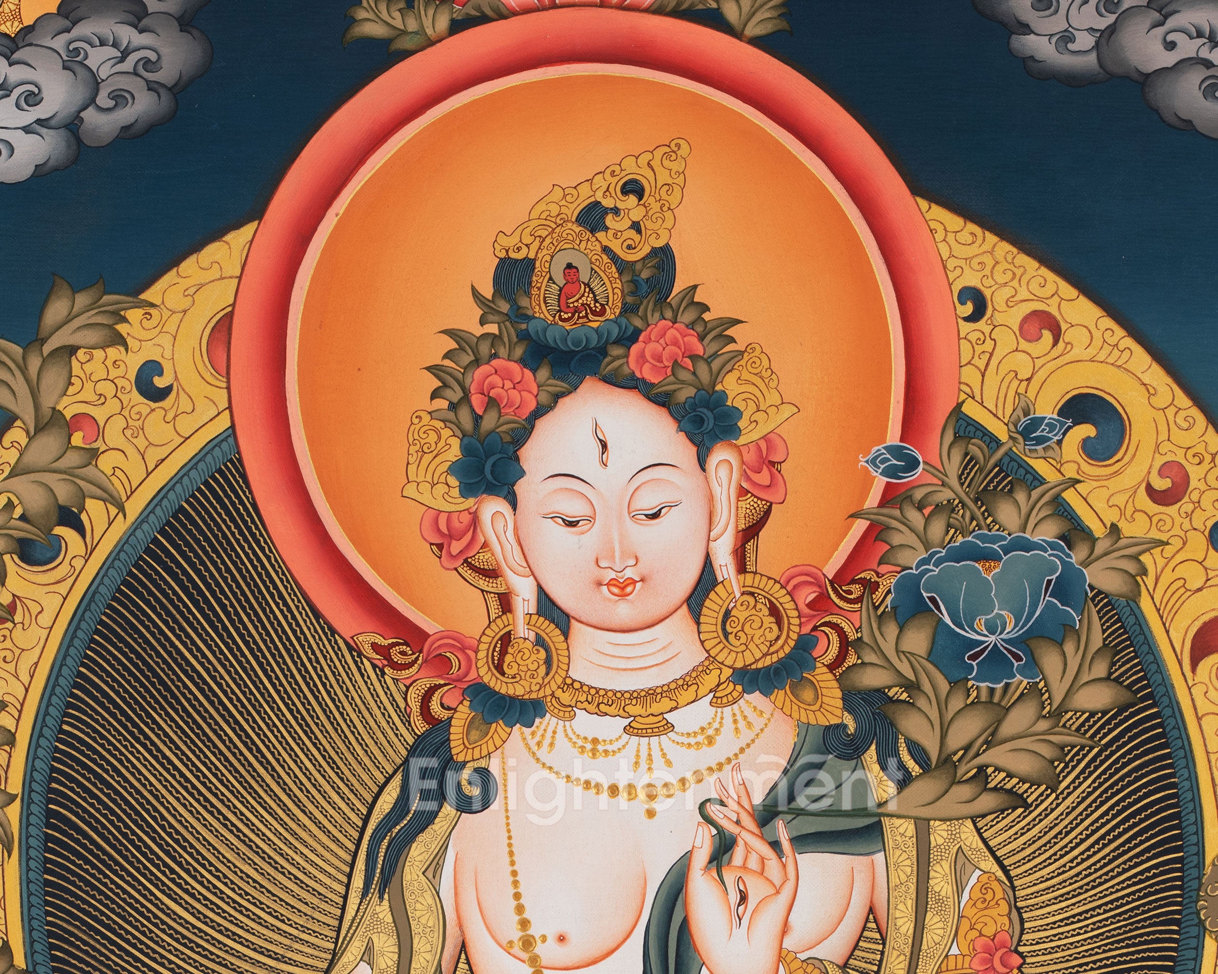 Large Arya Tara Tibetan Thangka | Mother Of Compassion And Wisdom
