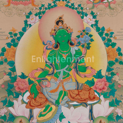 Traditional Thangka of 21 Tara | Compassion and Swift Protection