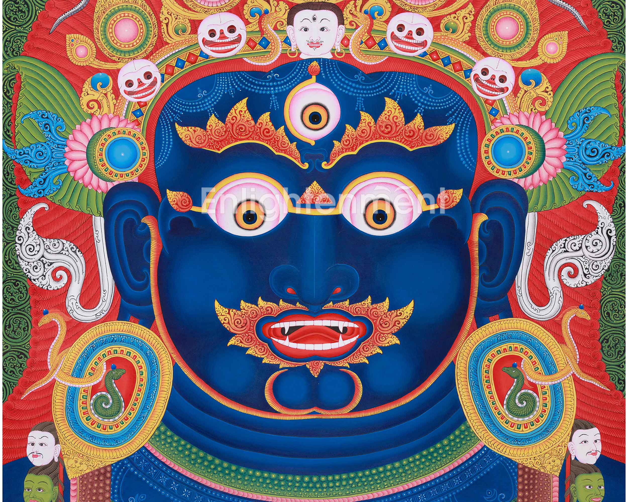Bhairav Thangka Print | Mahakala Canvas Print for Divine Protection