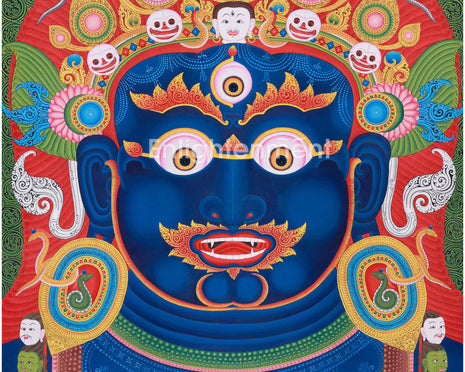 Bhairav Thangka Print | Mahakala Canvas Print for Divine Protection
