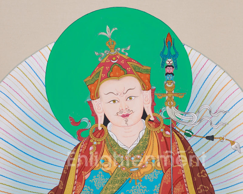 Wrathful Guru Padmasambhava Thangka | A Powerful Manifestation of Enlightened Master