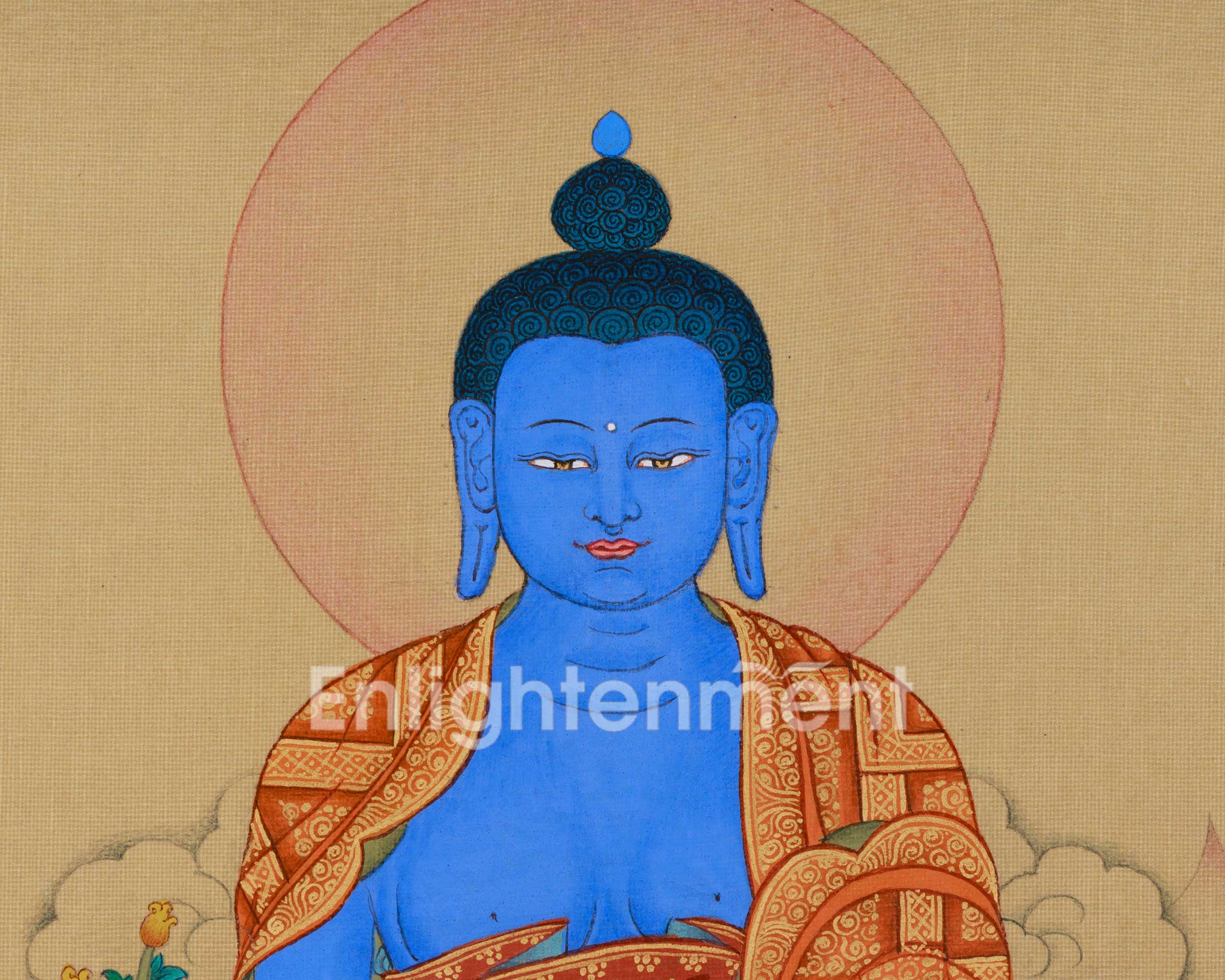 Tibetan Buddhist Healing Deity, Bhaisajyaguru Thangka | LHASA HUES