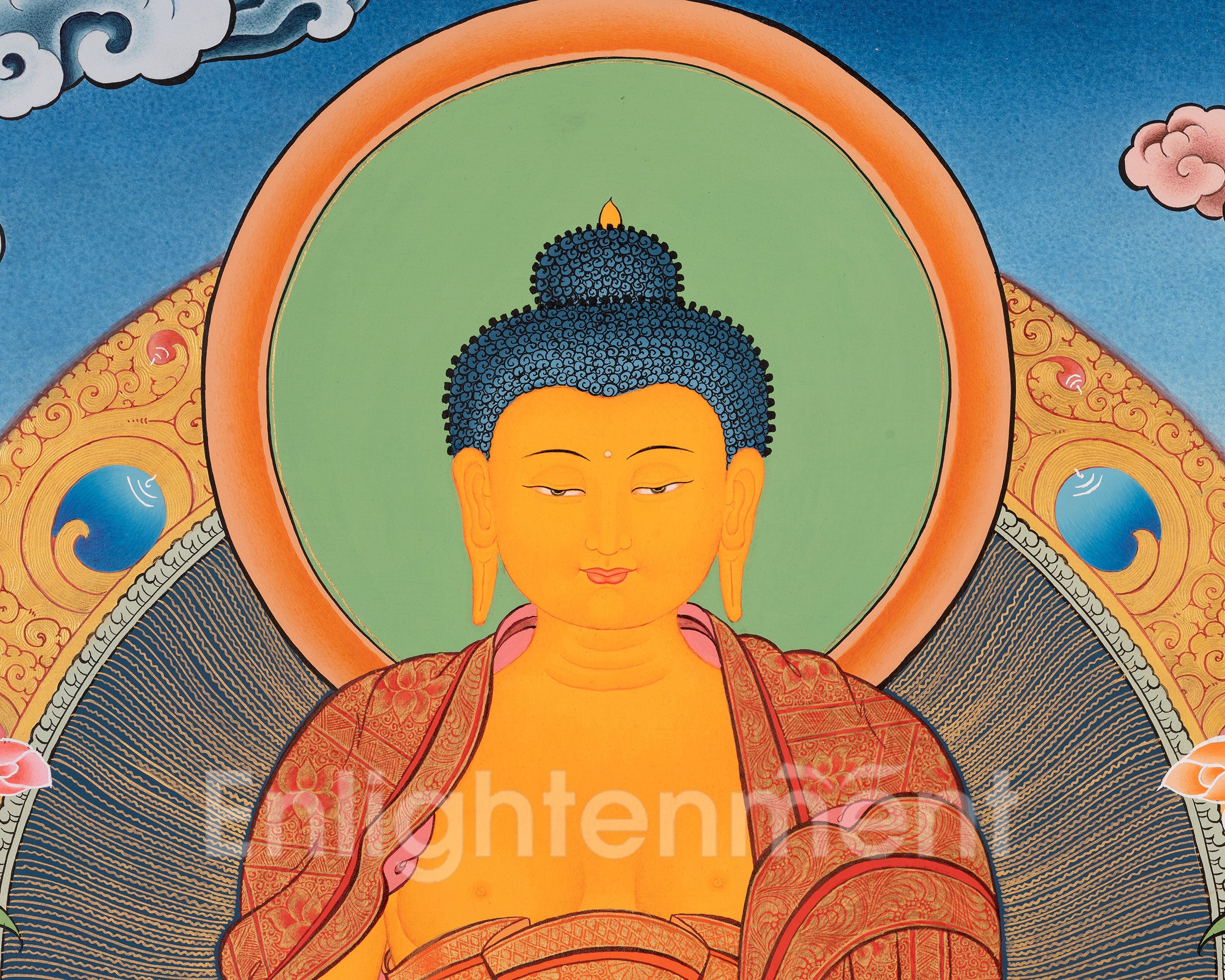 Divine Deity Shakyamuni Buddha Thangka | Ultimate Representation of Enlightenment