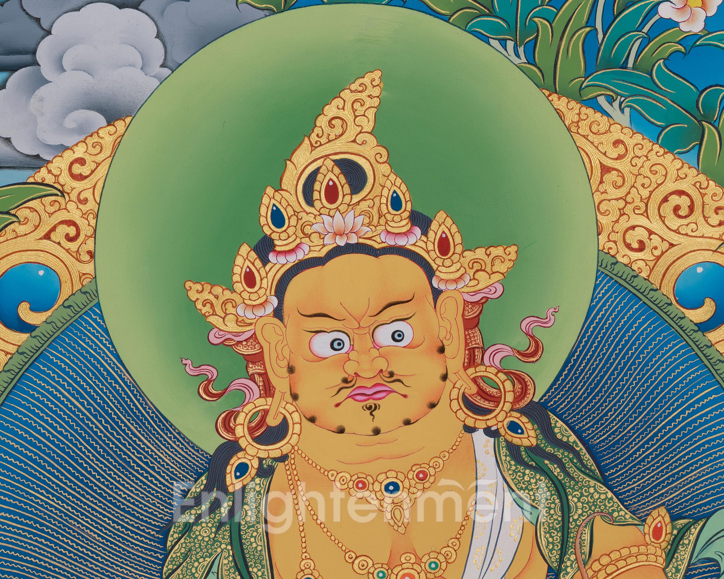 Deity of Wealth Dzambhala Thangka | Spiritual Prosperity And Abundance