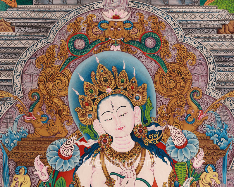 Mother of All Buddhas, White Tara Thangka | Compassion and Protection