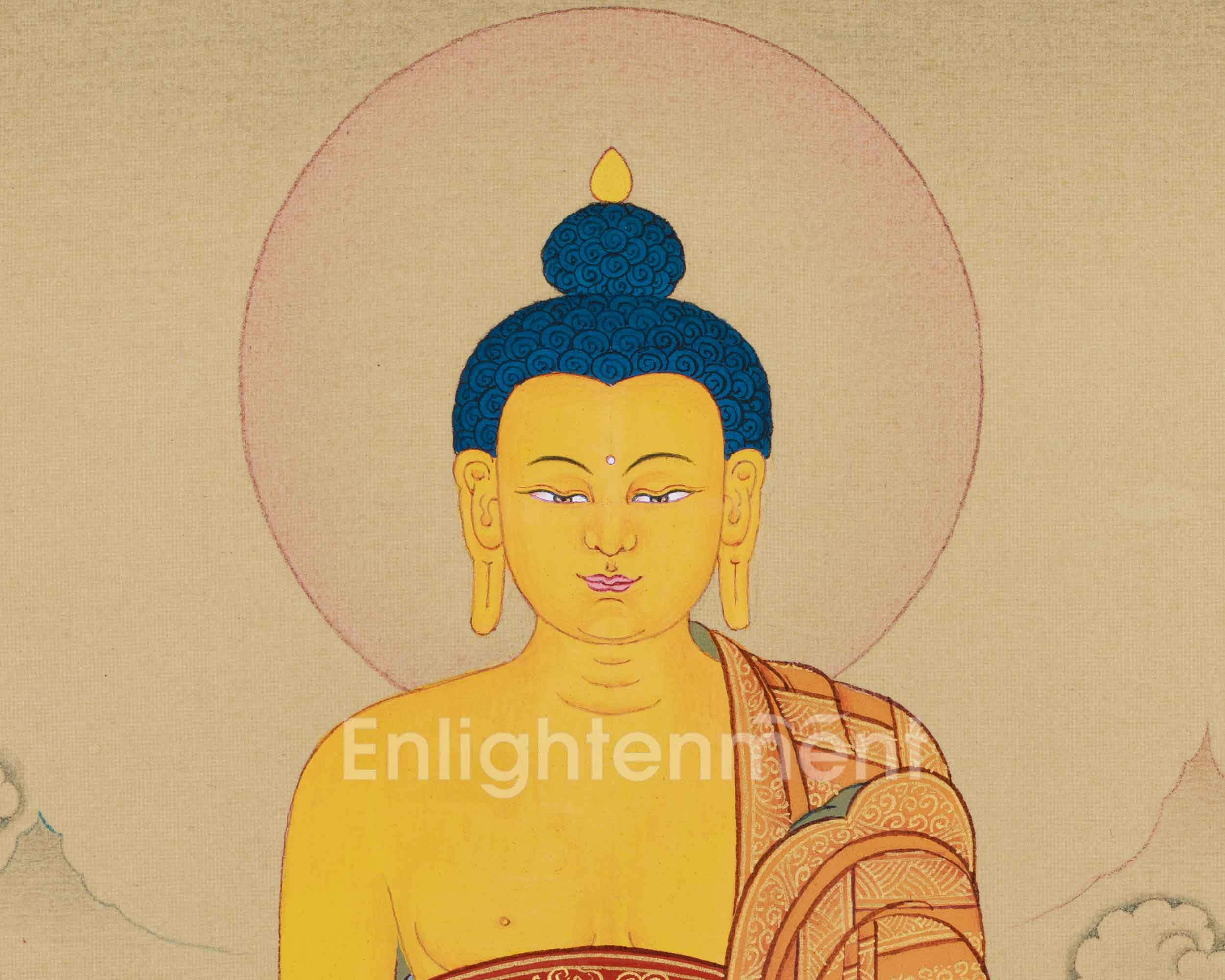 Sage of the Shakya Clan, Shakyamuni Buddha Thangka | Historical Buddha