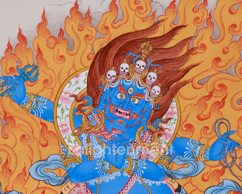 Sakya Vajrapani, Bhutadamara Thangka | Protector of Buddhist Teachings