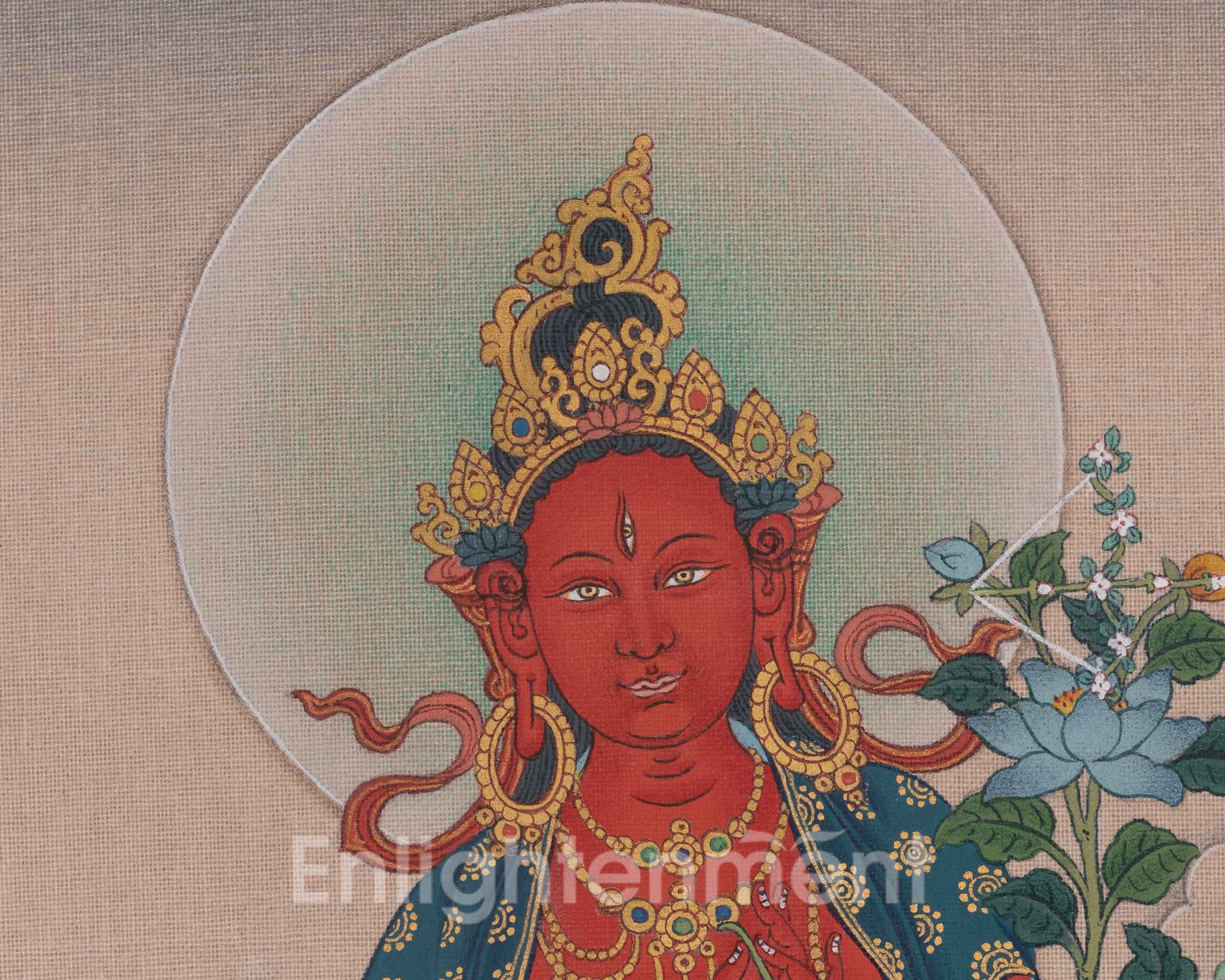 Red Tara Buddhist Art | Embodies The Power of Magnetization, and Transformation