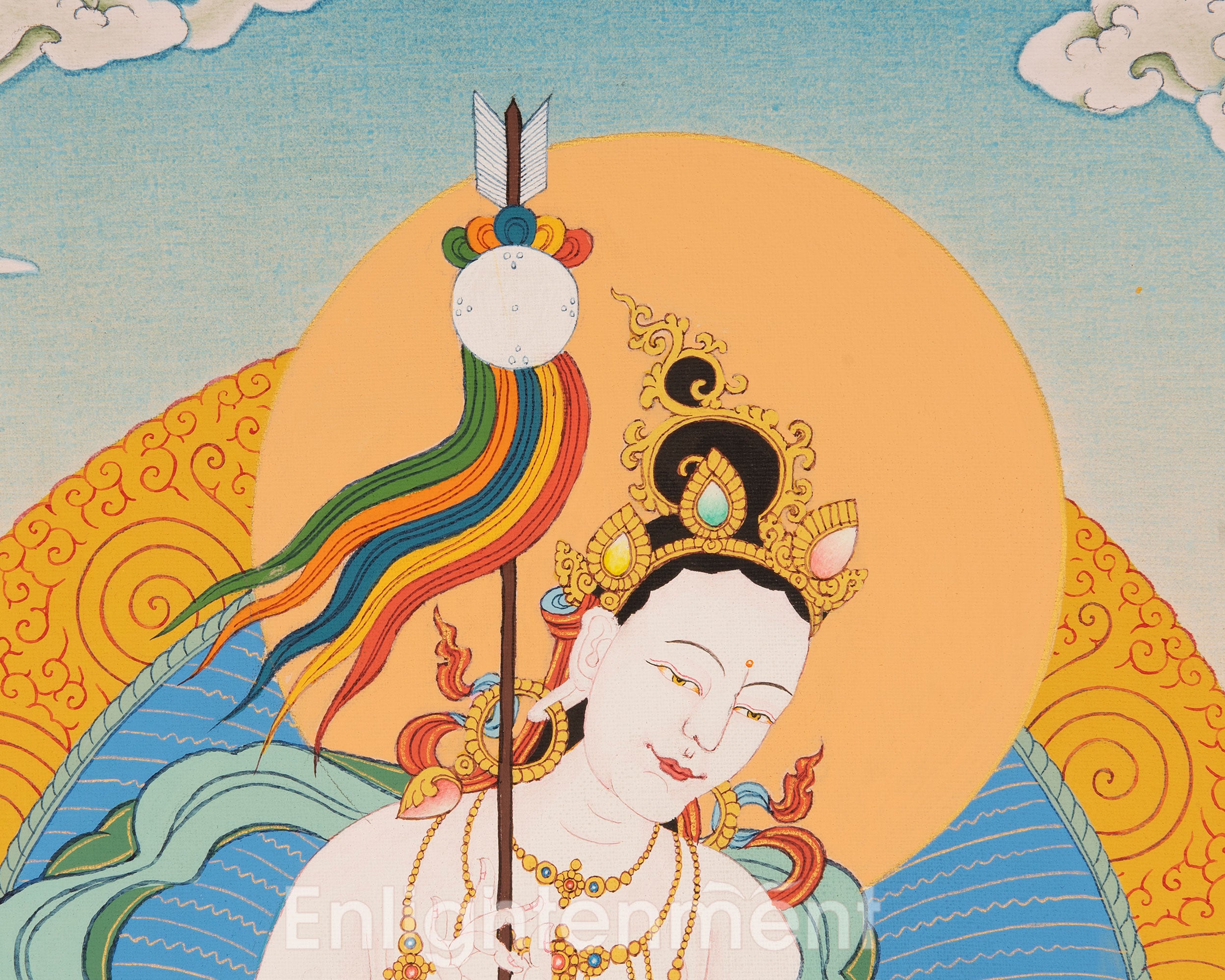 Mandarva Thangka | Traditional Buddhist Dakini Art