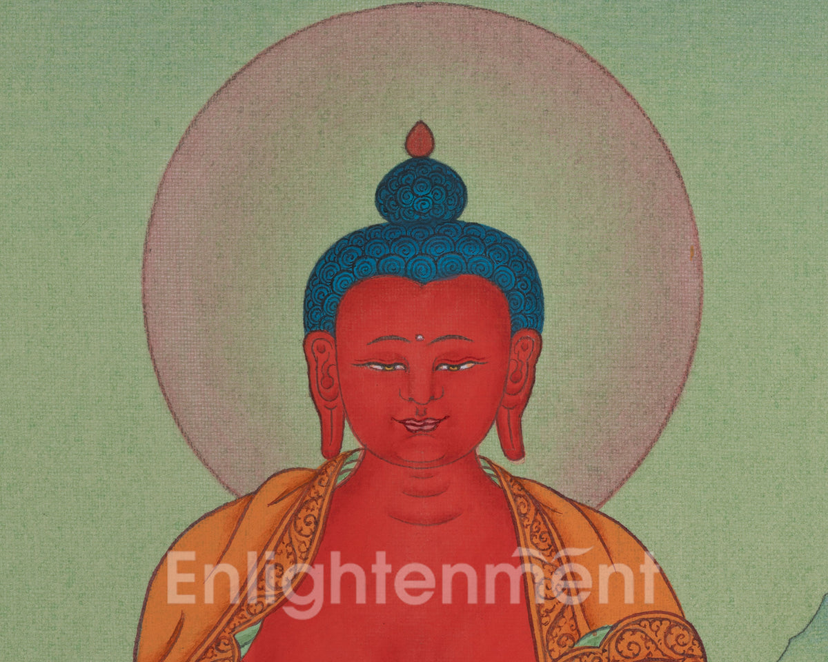 Amitabha Buddha Himalayan Thangka | Infinite Light Artwork | Tibetan Artwork