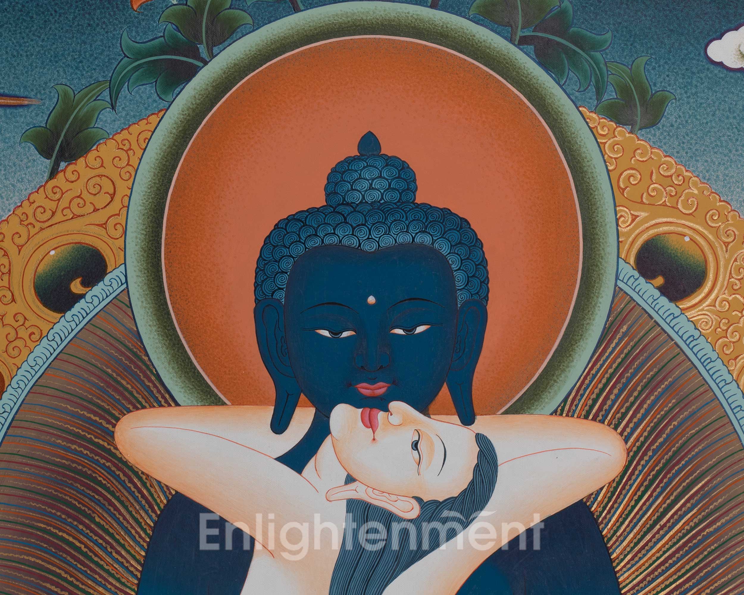 Hand-Painted Samantabhadra Thangka | Spiritual Wall Hanging