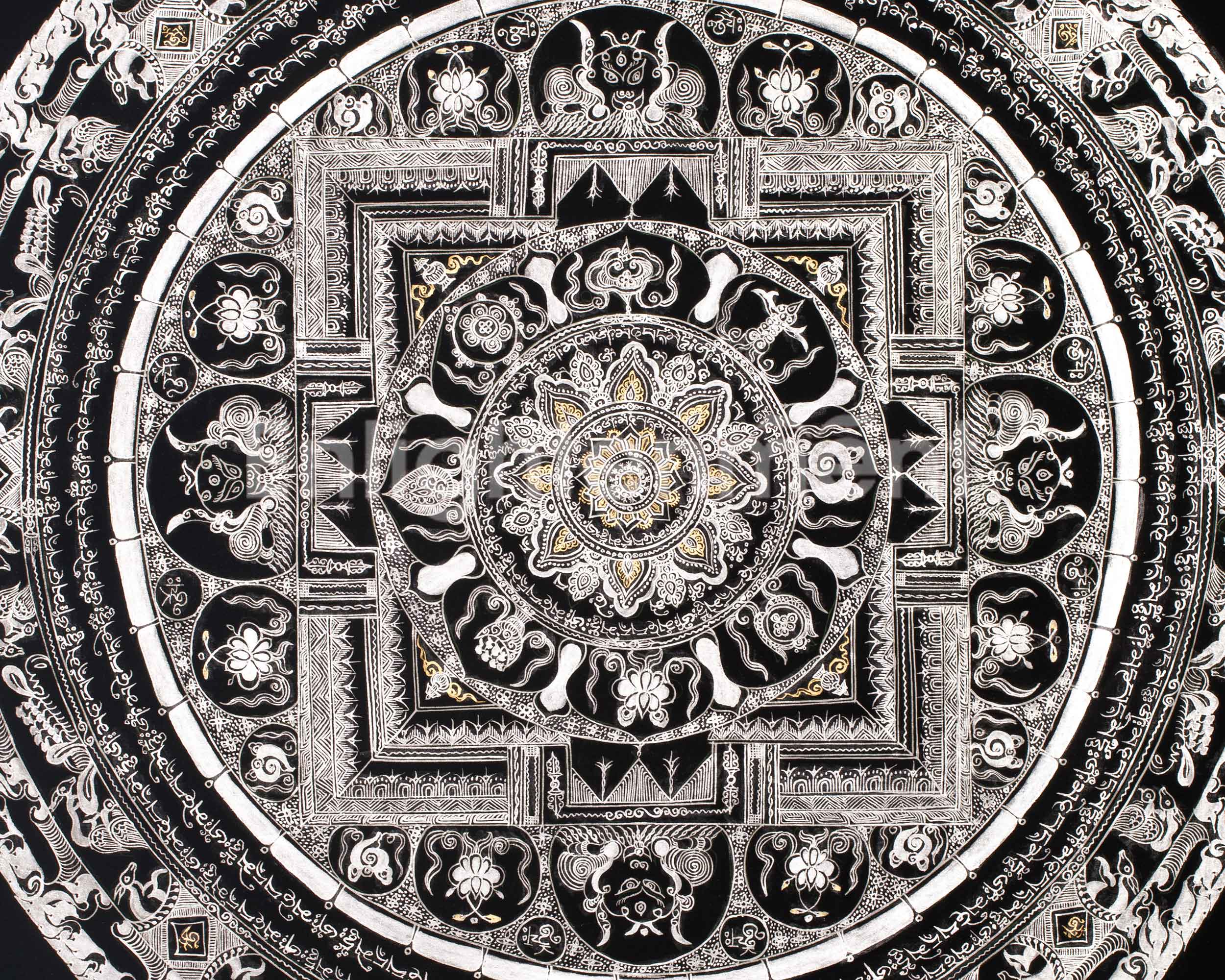 Spiritual Mantra Mandala Painting | Tibetan Wall Hangings