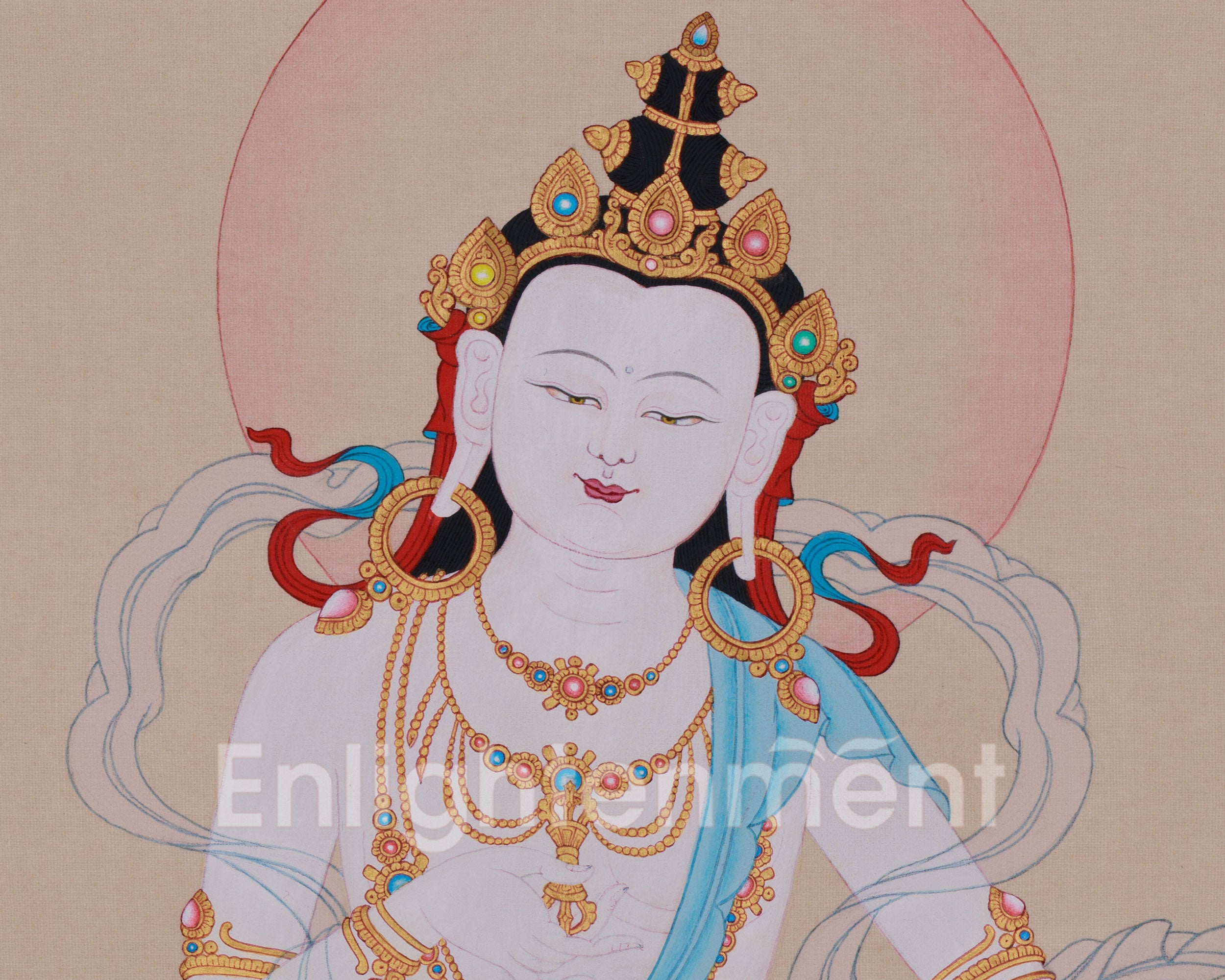 Tibetan Buddhist Vajrasattva Thangka | Embodiment of Purification and Enlightenment