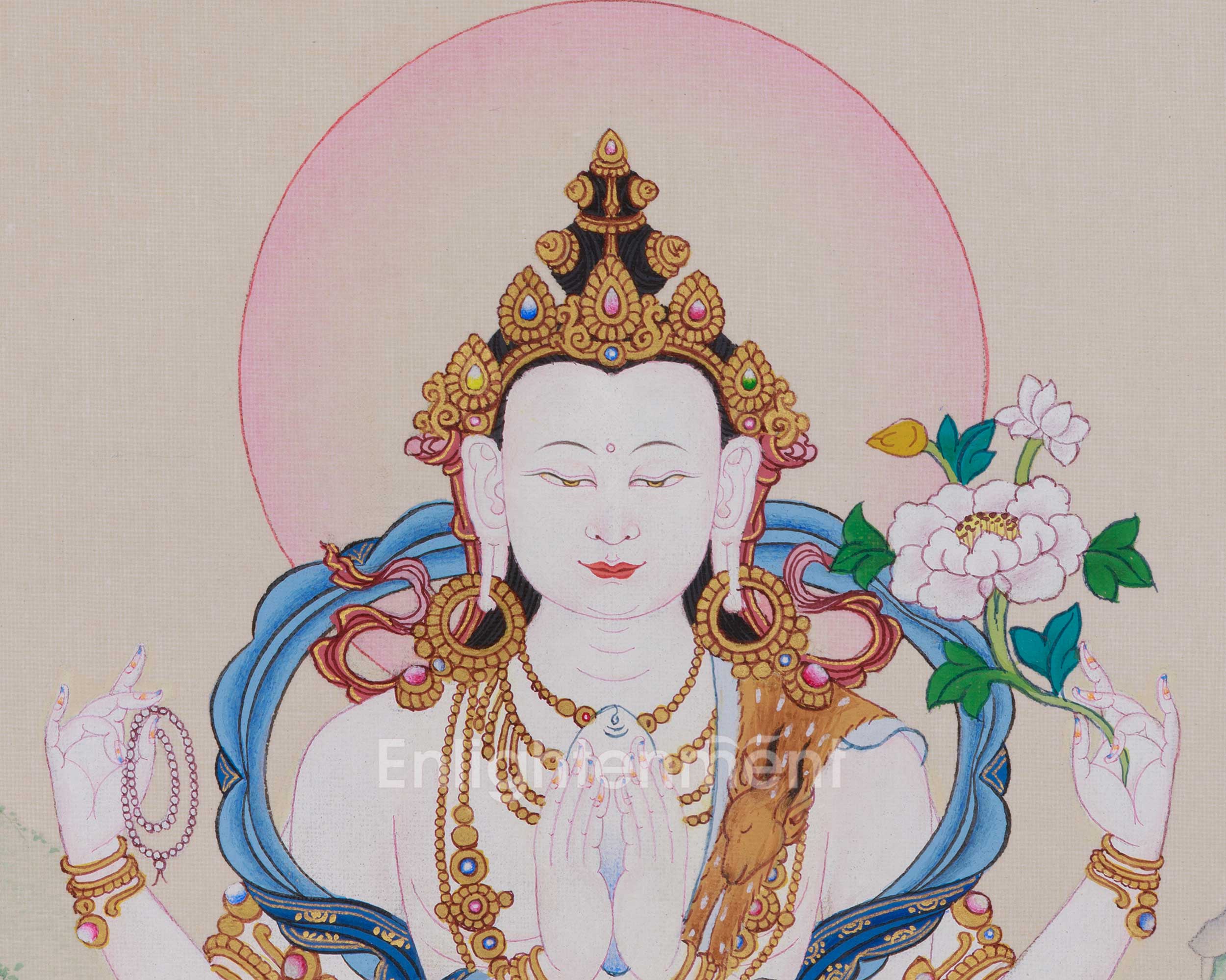 Chenrezig Spiritual Protector Thangka | Emblem of Boundless Compassion
