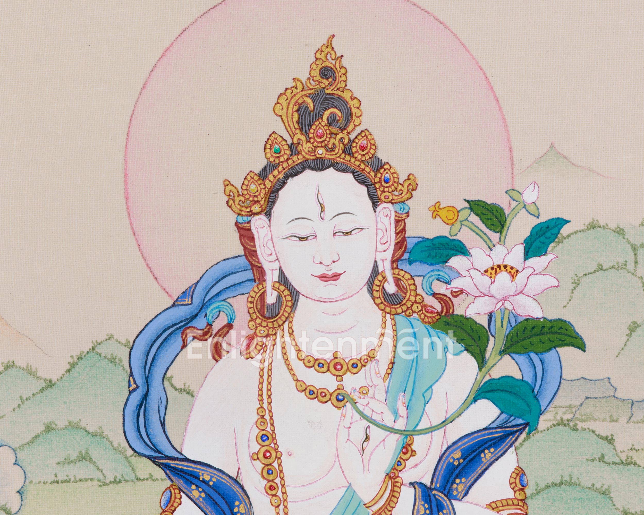 Divine White Tara Thangka | Goddess of Healing and Longevity