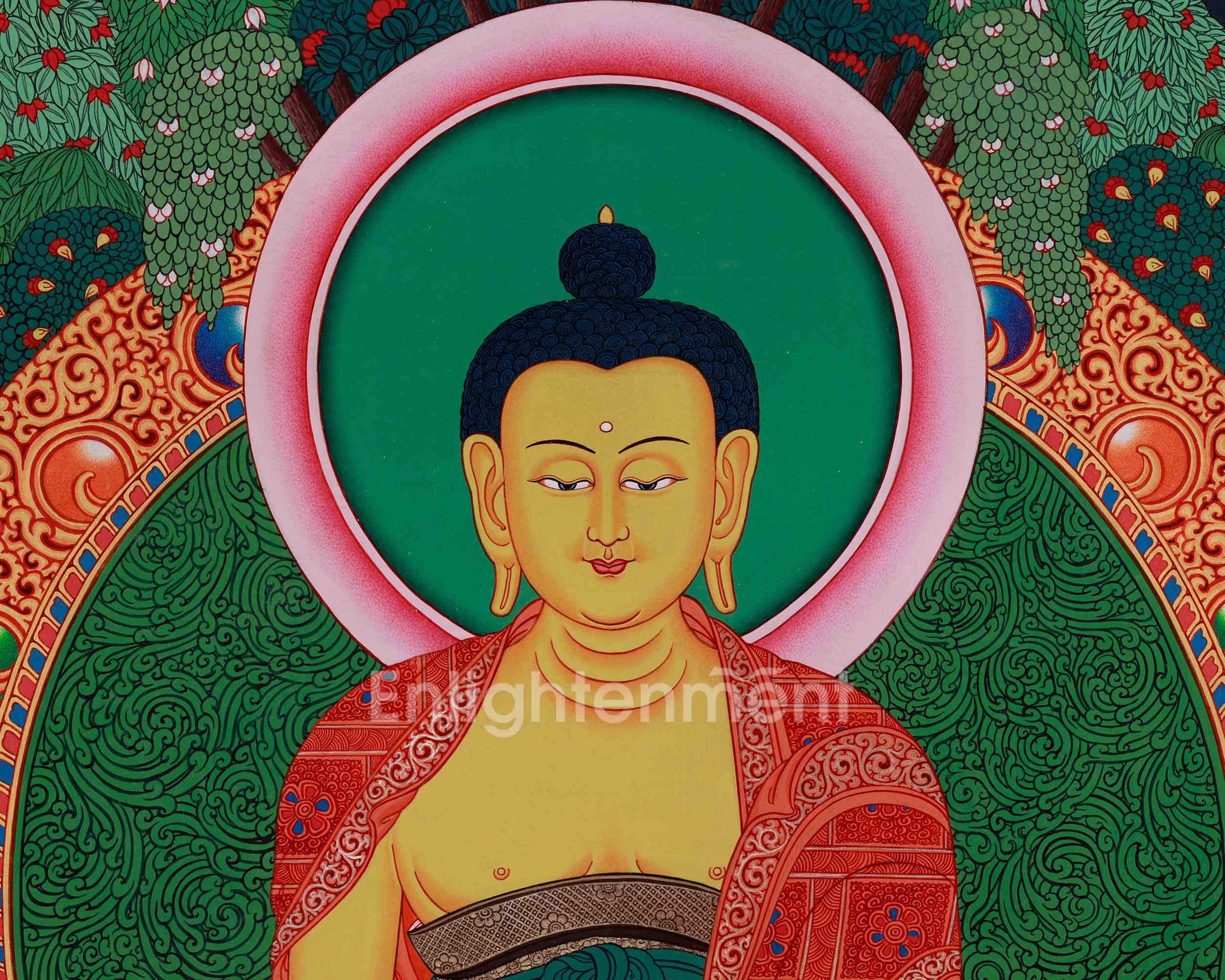 Historical Buddha Shakyamuni Thangka | Siddhartha Gautam