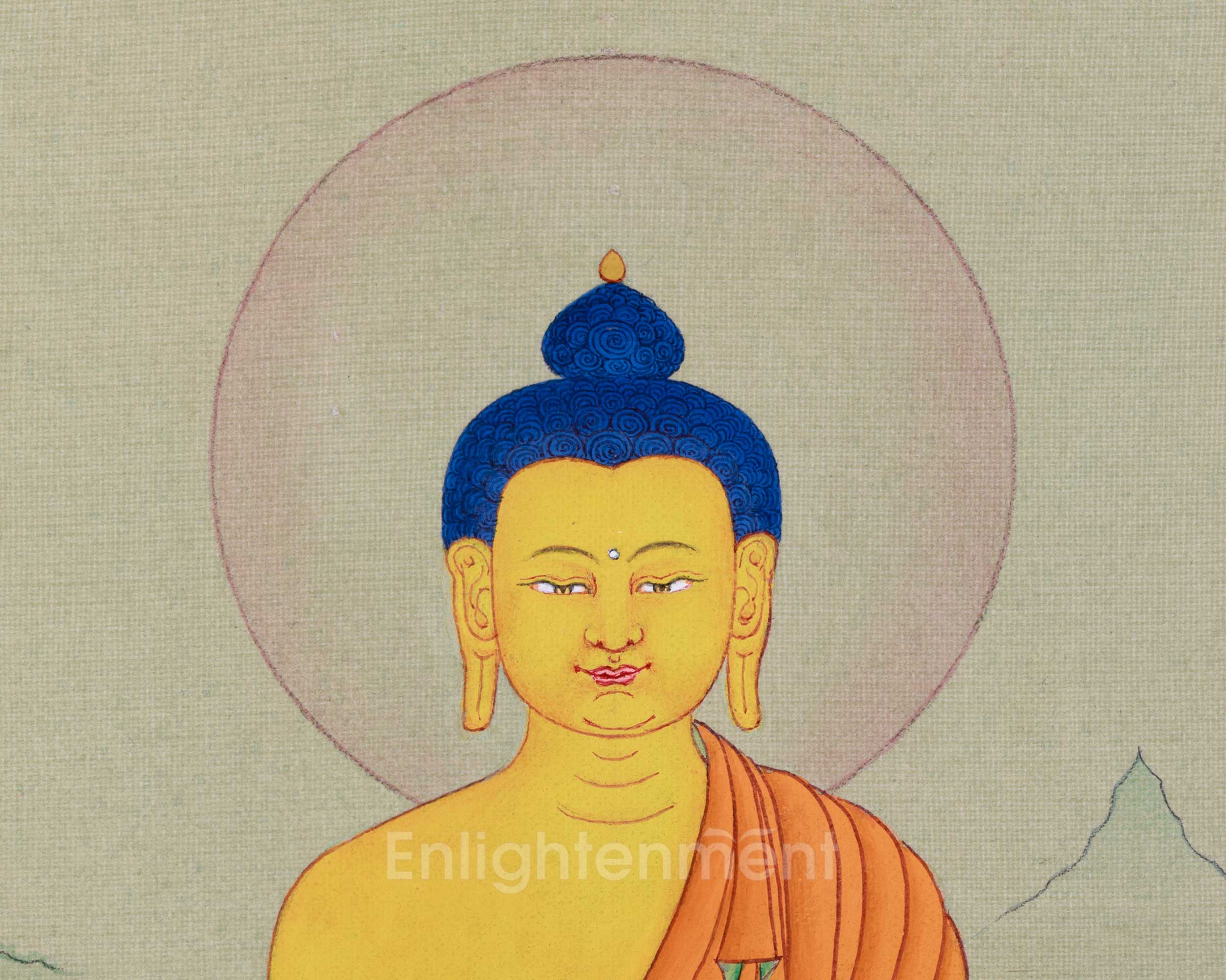 Buddha Shakyamuni Thangka, Handmade Art