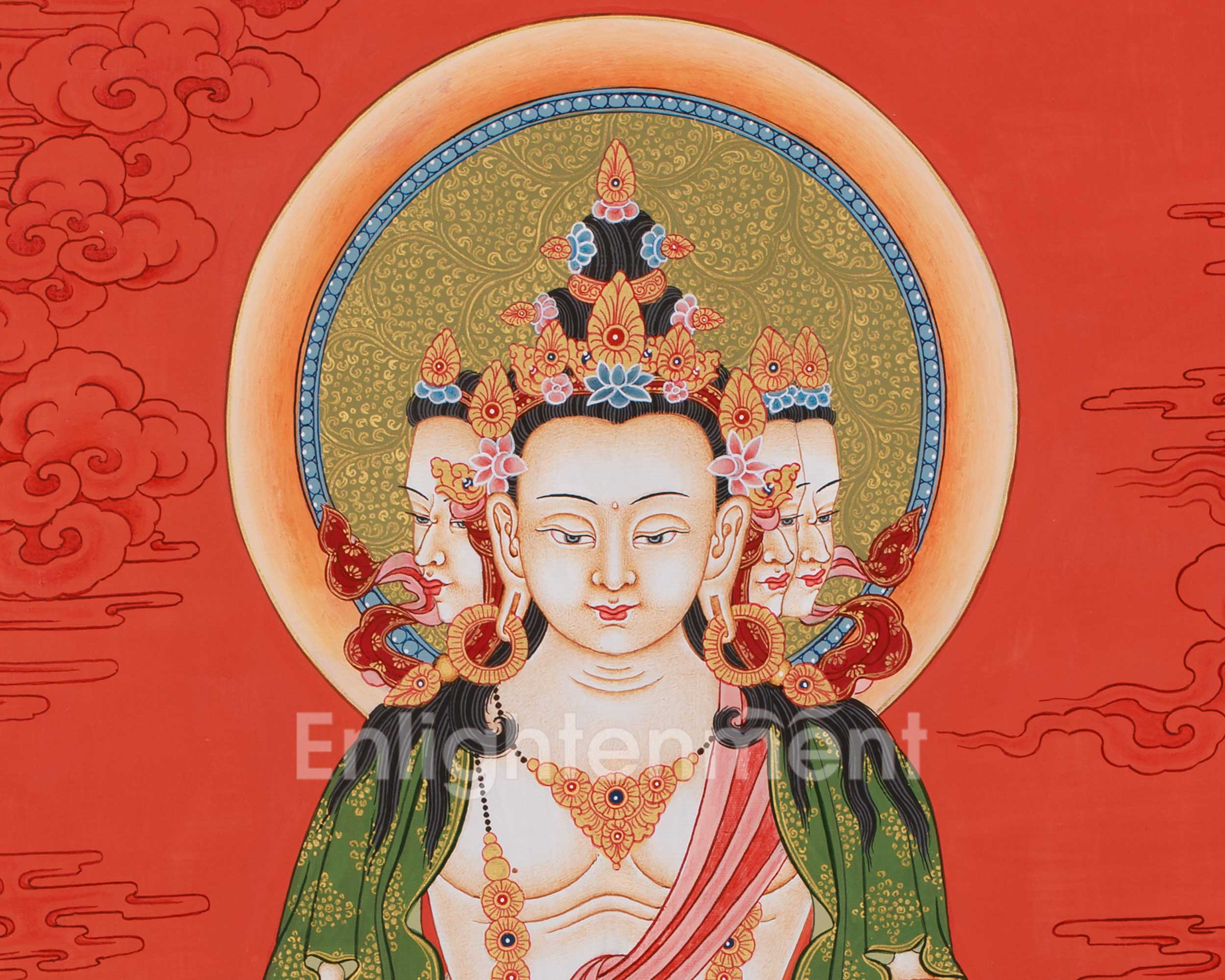 Vairochana Buddha Thangka | Tibetan Wisdom Deity Art