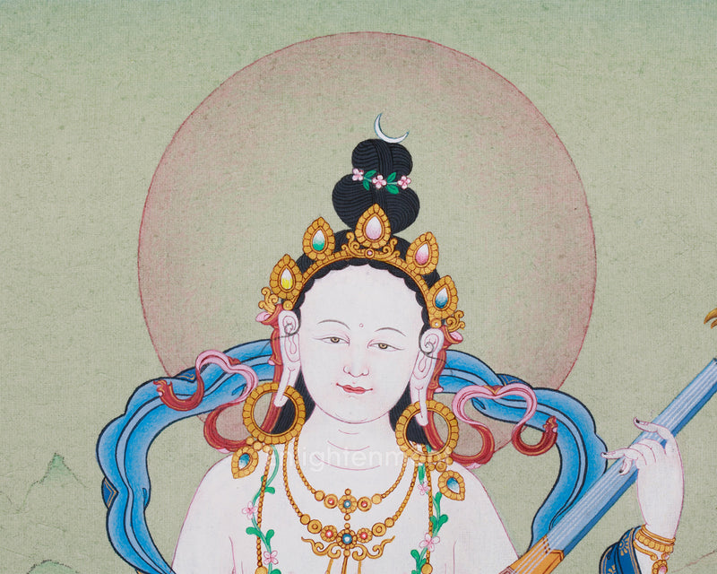 Wisdom Mother Saraswoti | Yangchenma Thangka