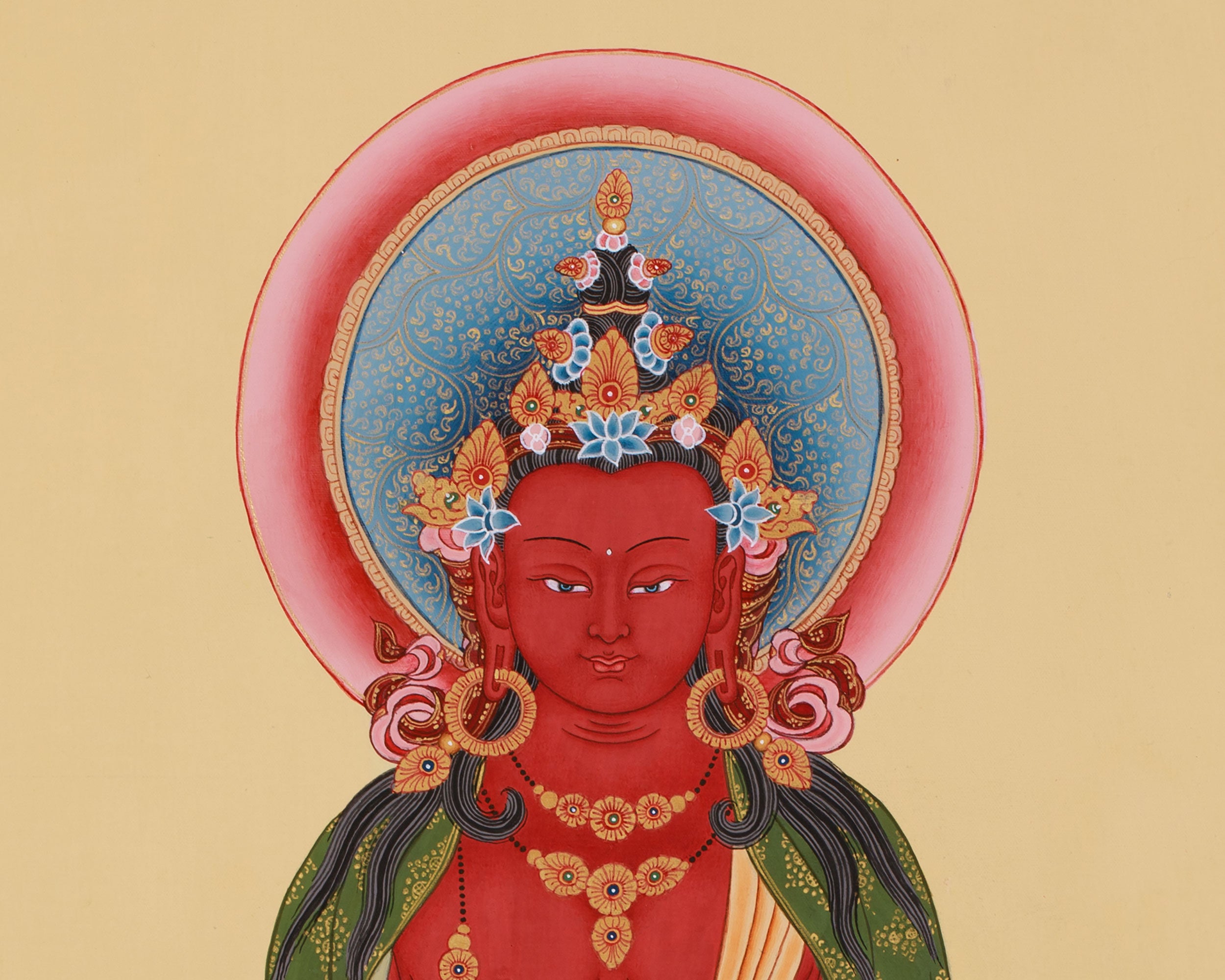 Amitayus Buddha of Infinite Light | Tibetan Longevity Thangka