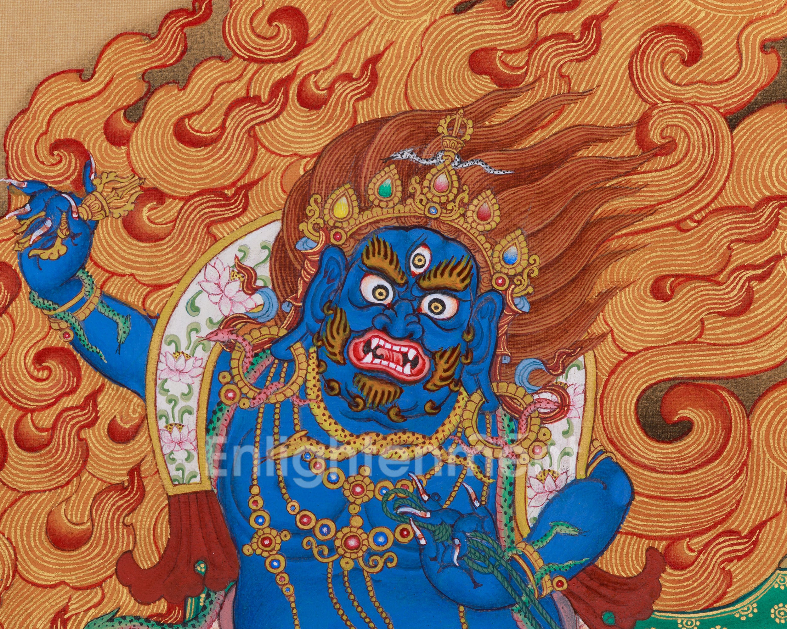 Protector of Dharma Vajrapani Thangka | Buddha's Protector