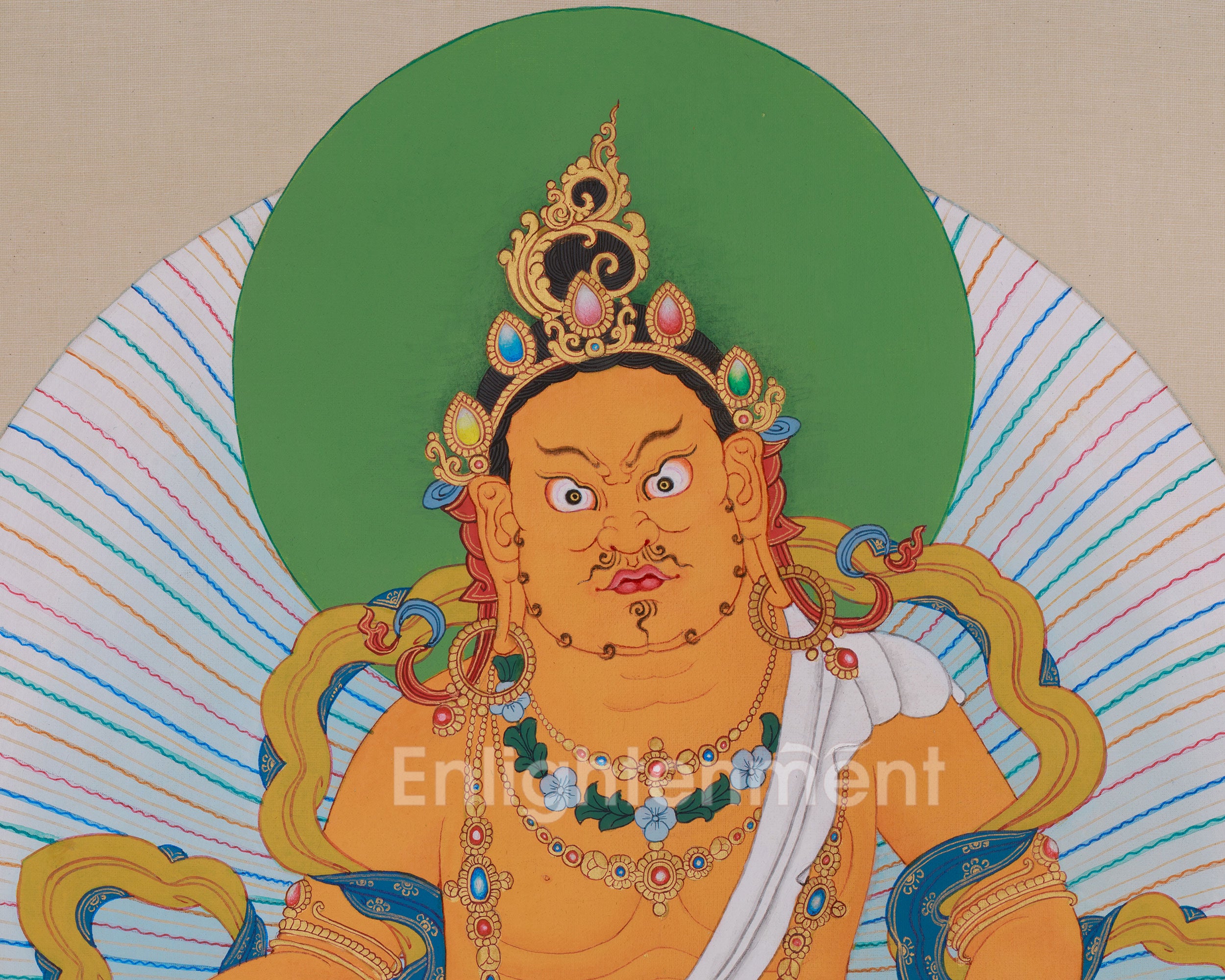 Guardian of Prosperity Dzambhala Thangka | A Sacred Symbol of Wealth and Blessings