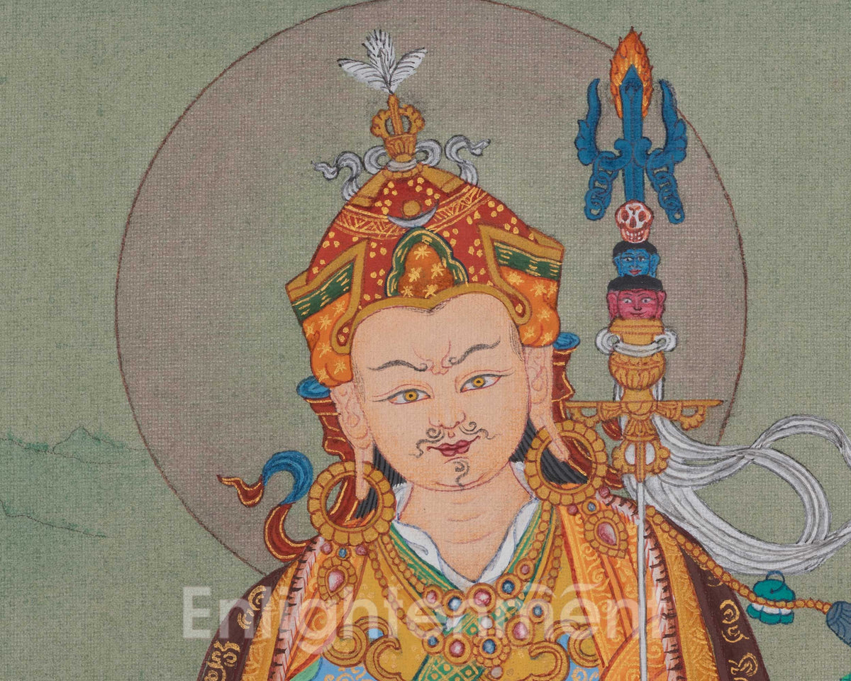 Padmasambhava Buddhist Art | Hand-Painted Guru Rinpoche Thangka