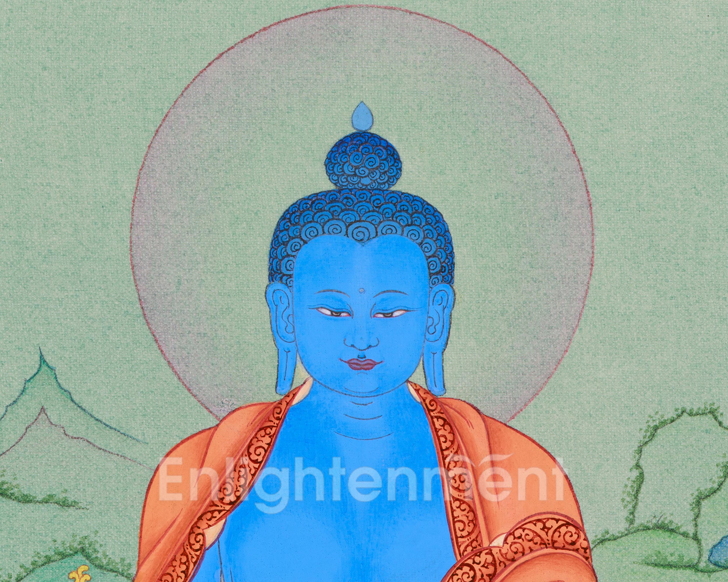 Healing Buddha Bhaisajyaguru Thangka | Deity of Health & Purification