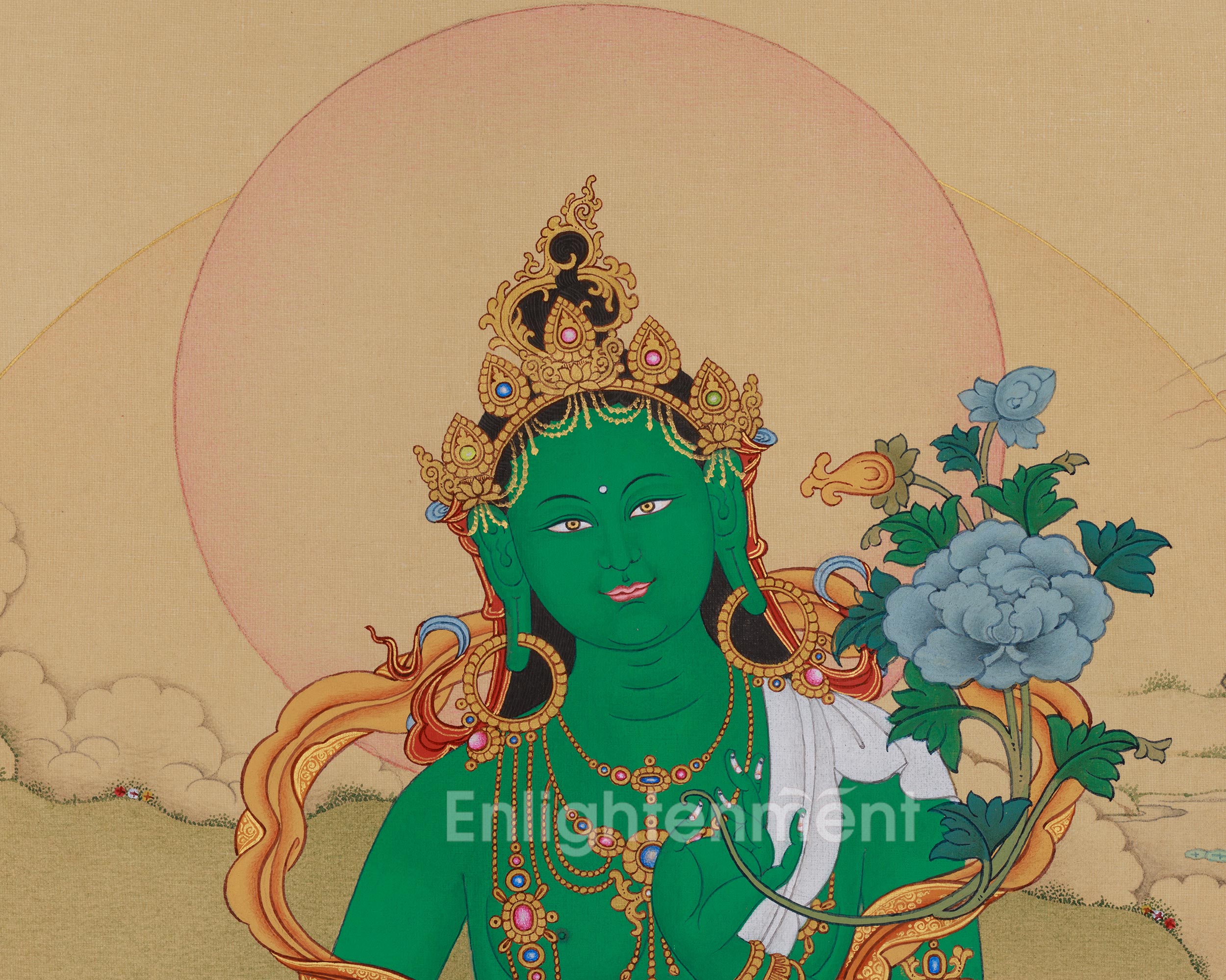 Green Tara: The Compassionate Goddess Thangka | Goddess of Liberation and Healing