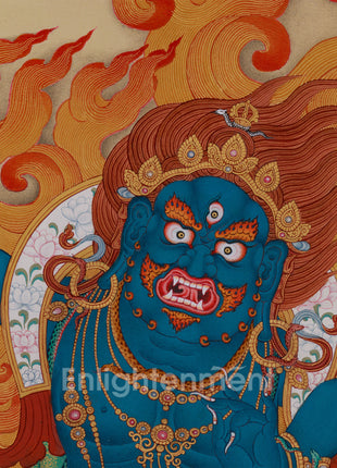 Vajrapani: Shakyamuni’s Protector Thangka | Tibetan Dharmapala