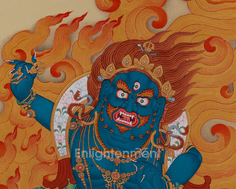 Vajrapani: Shakyamuni’s Protector Thangka | Tibetan Dharmapala