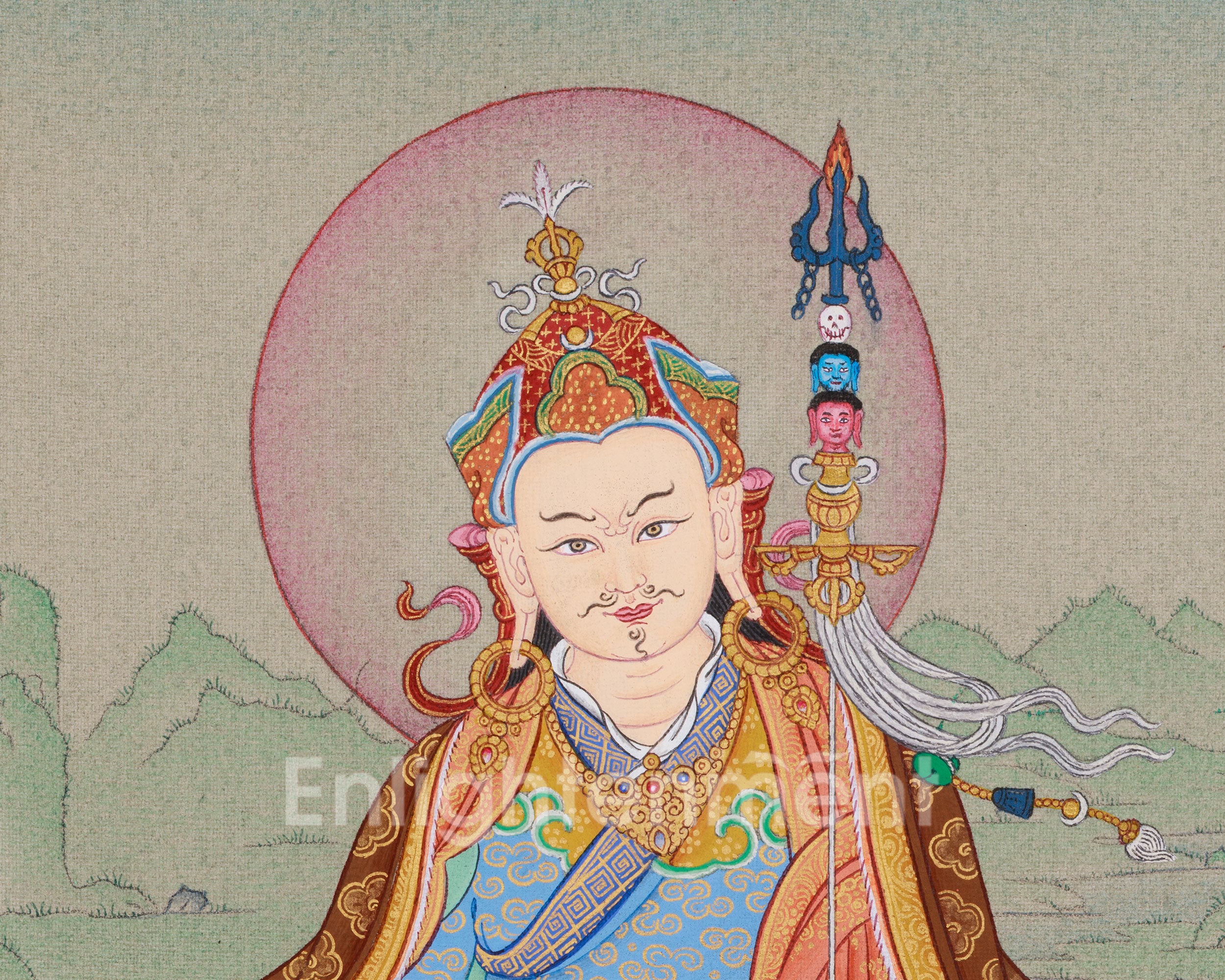 Traditional Guru Rinpoche Artwork | Buddhist Thangka of Padmasambhava
